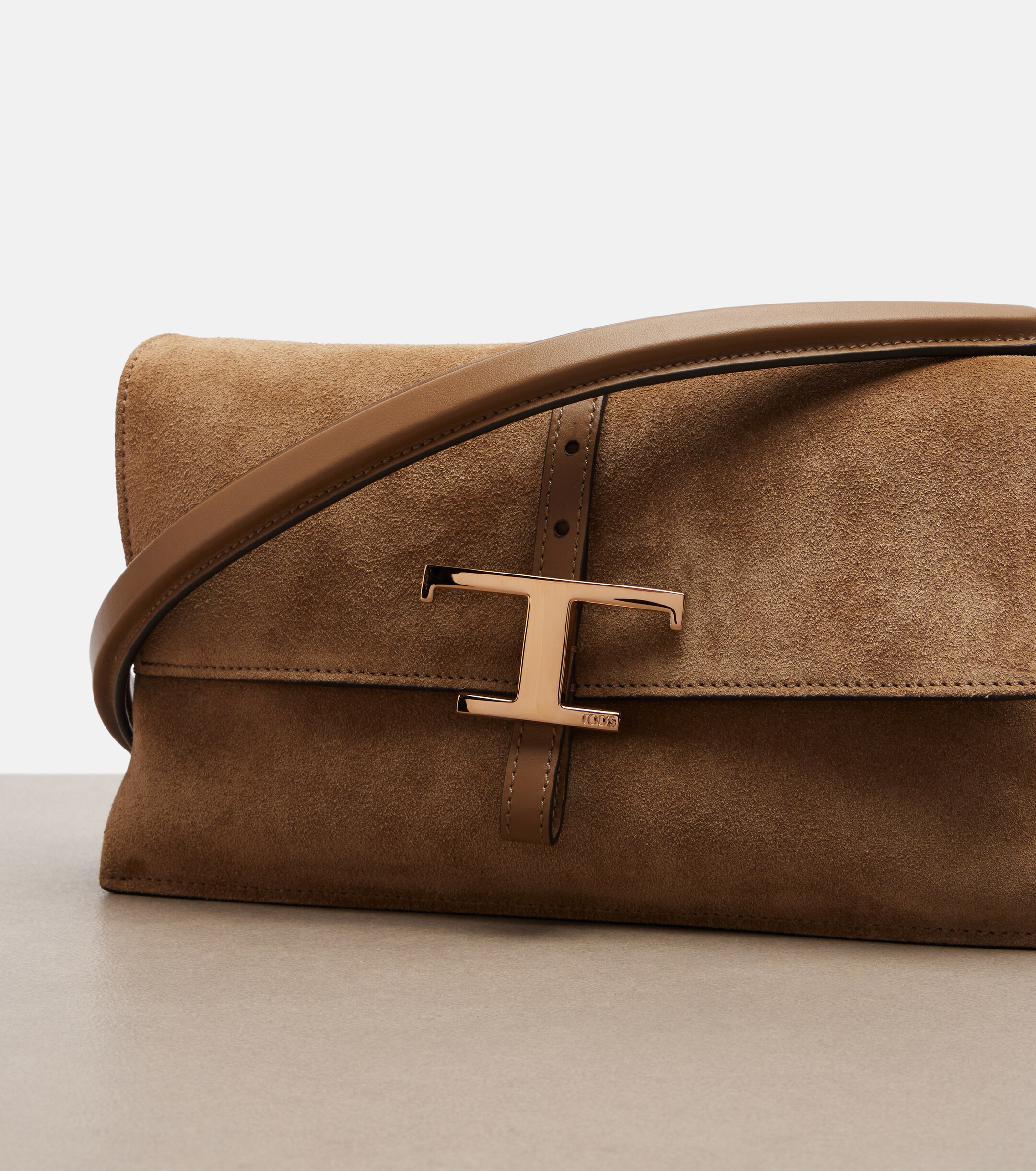 Tod's T Timeless Small suede shoulder bag