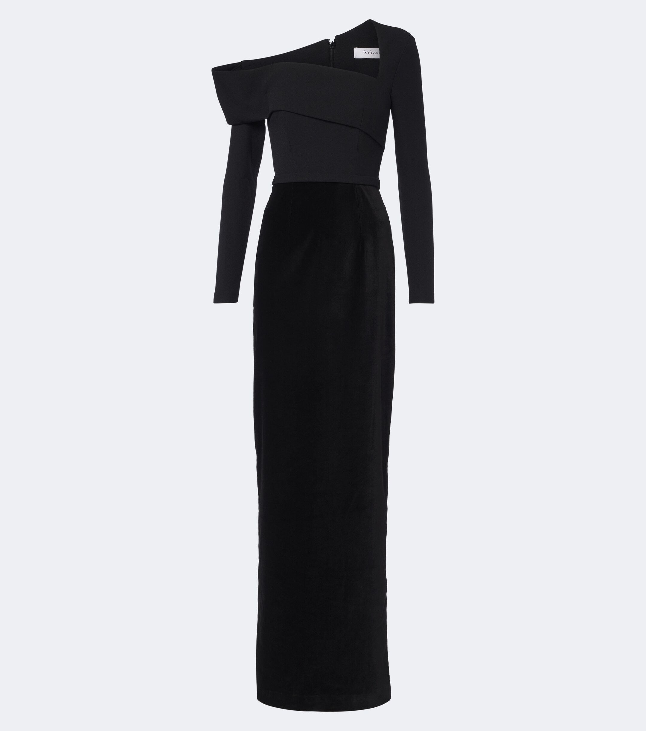 Safiyaa Safiyaa One-shoulder crêpe gown
