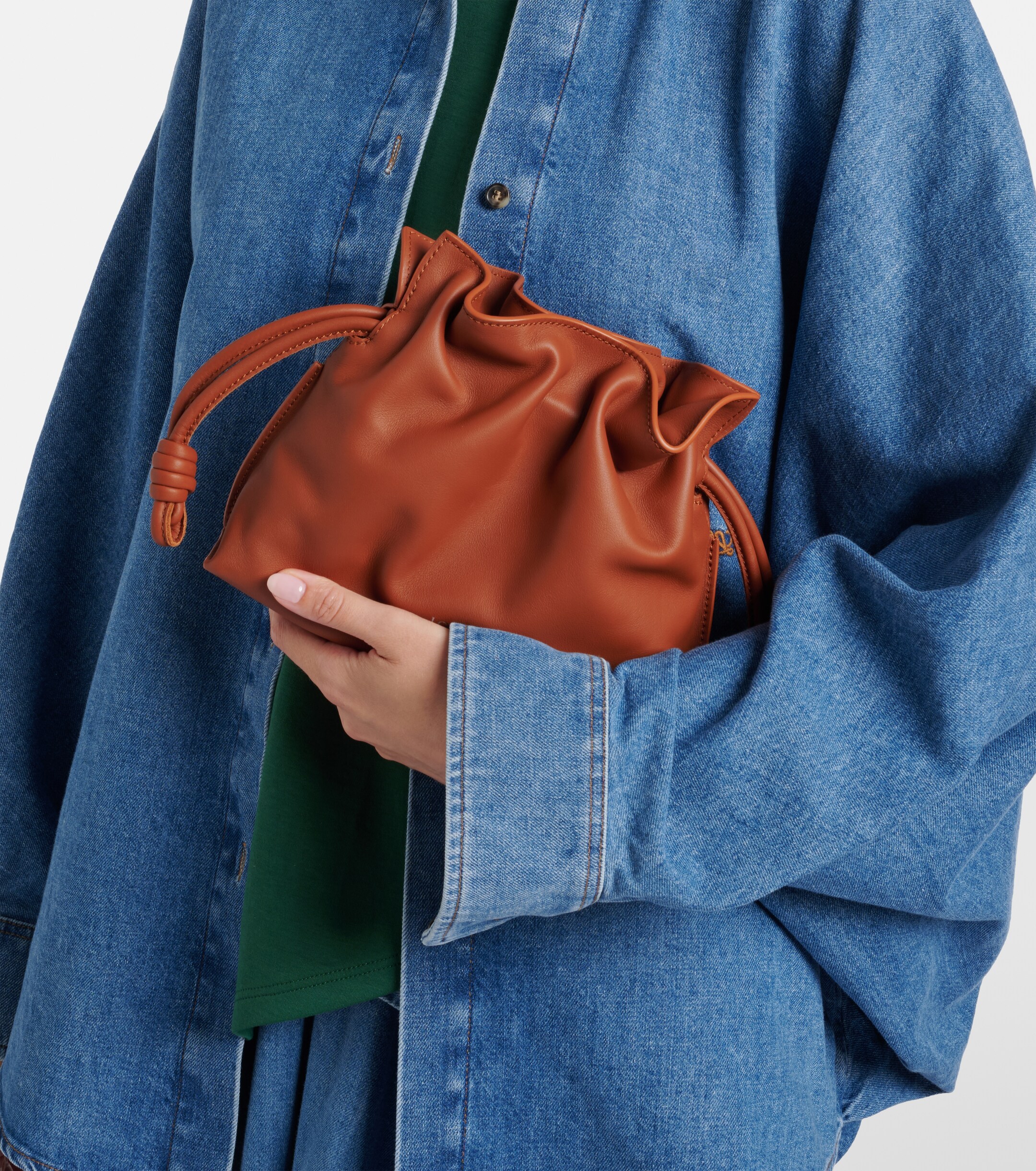 Loewe Flamenco Mini leather clutch