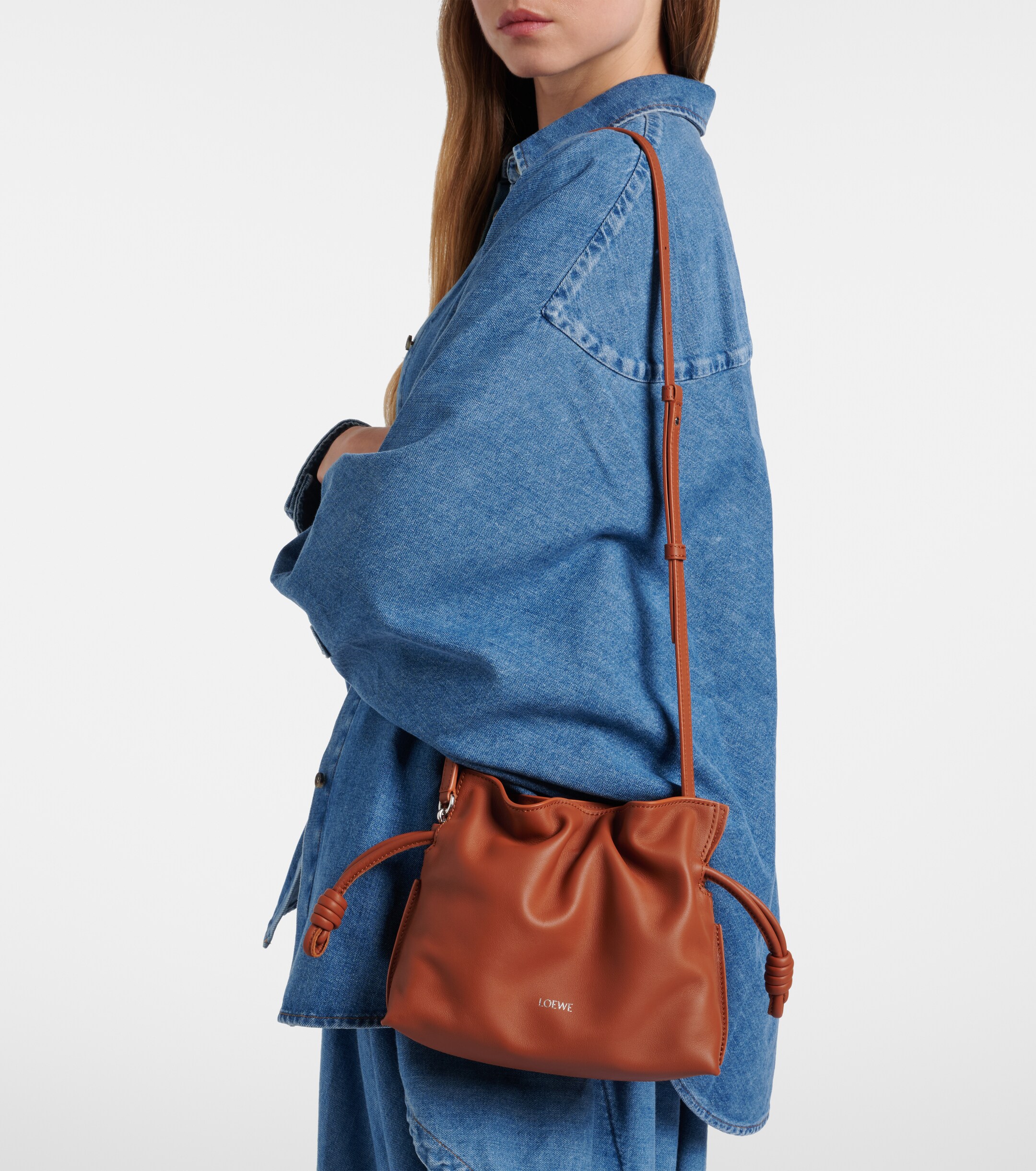 Loewe Flamenco Mini leather clutch