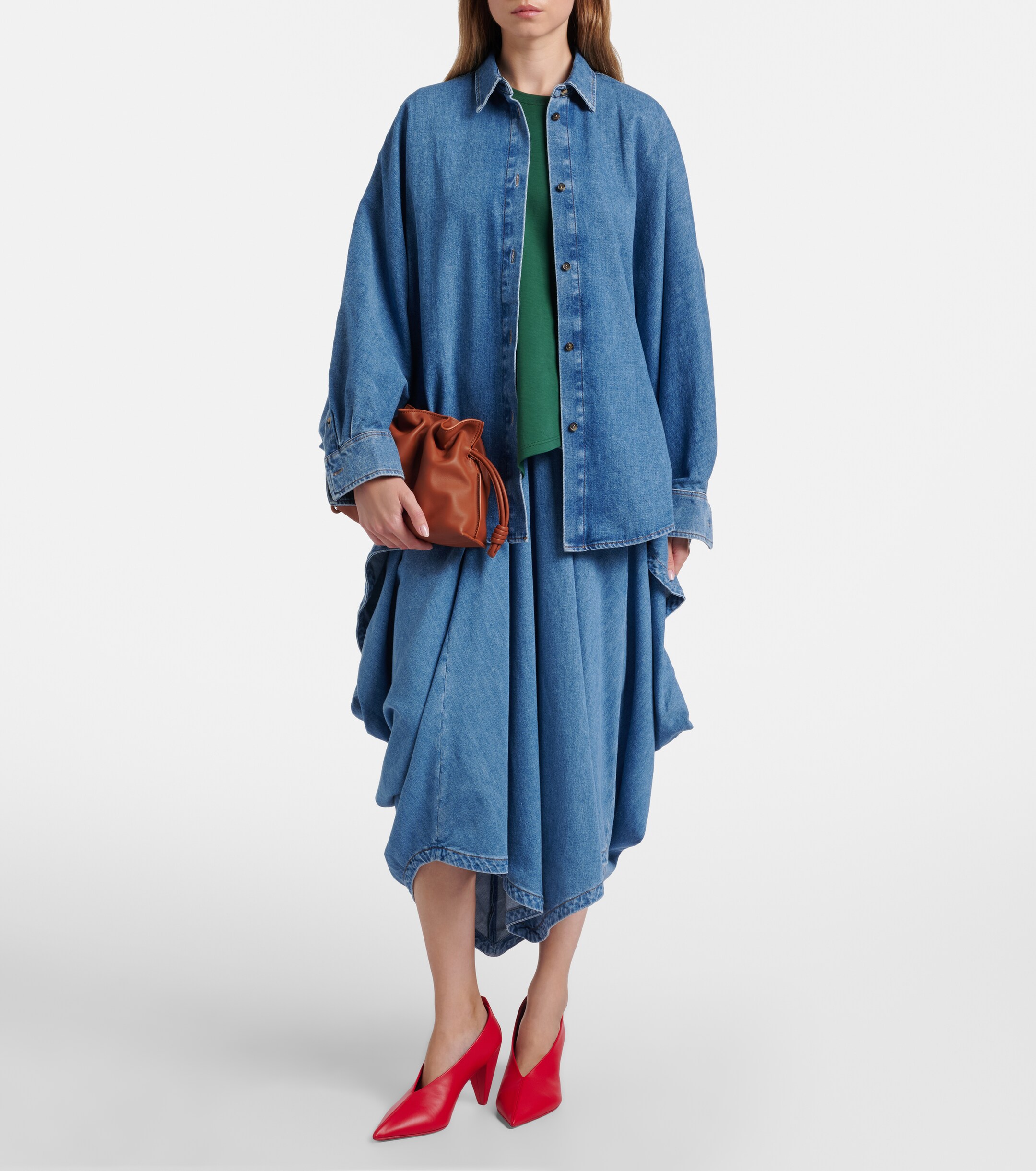 Loewe Flamenco Mini leather clutch