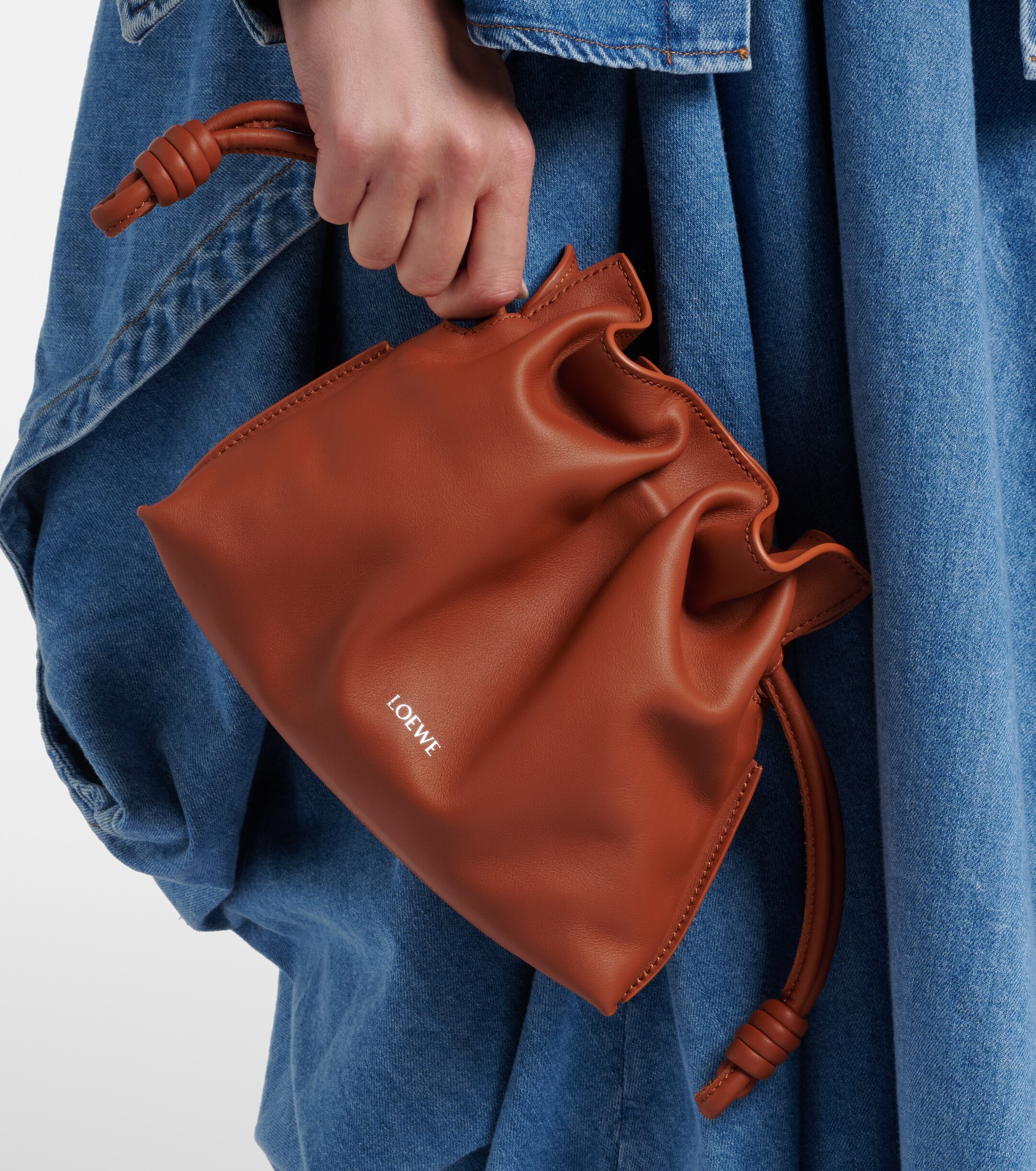 Loewe Flamenco Mini leather clutch