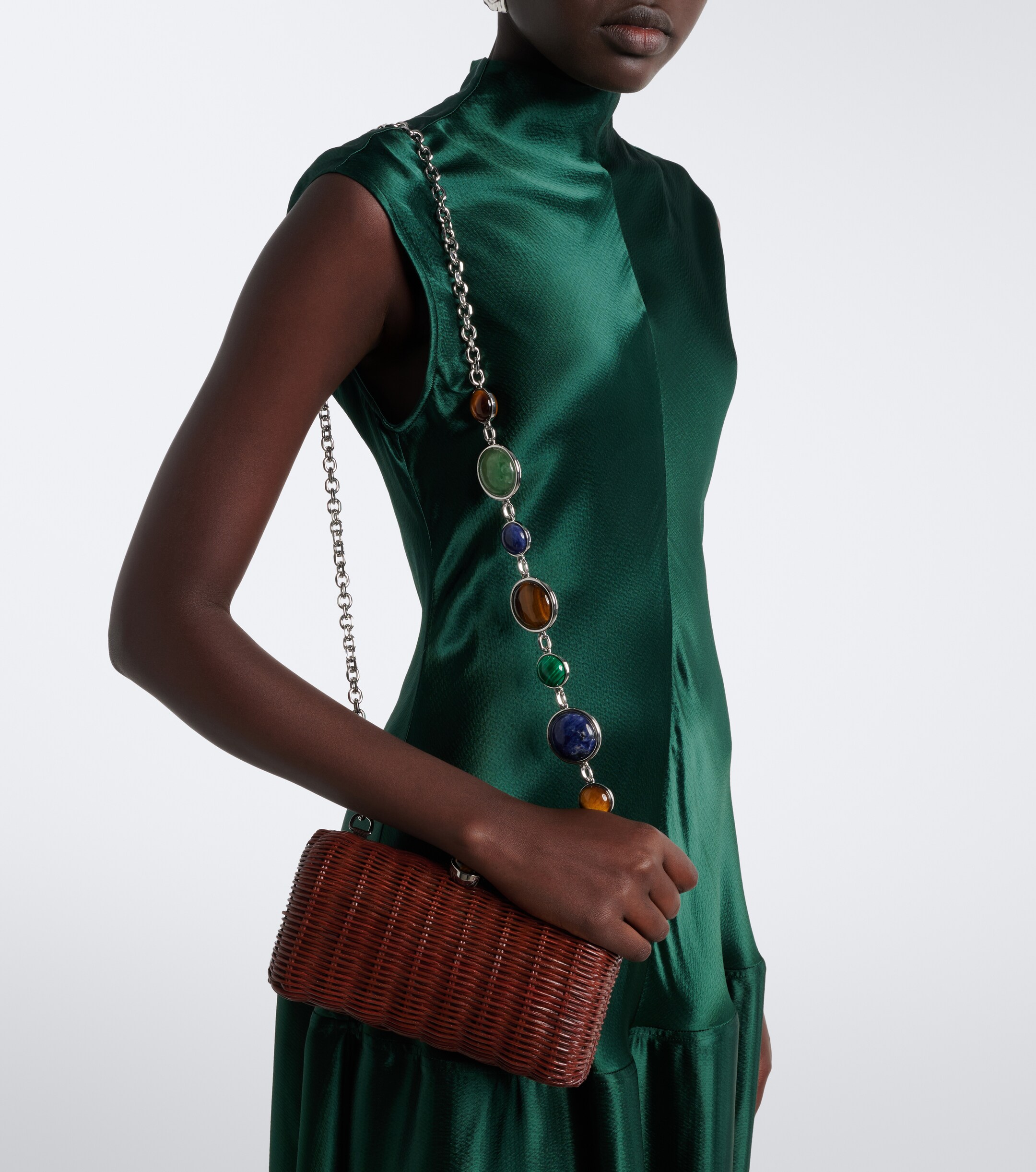 Judith Leiber Couture Poppy embellished woven clutch thumbnail