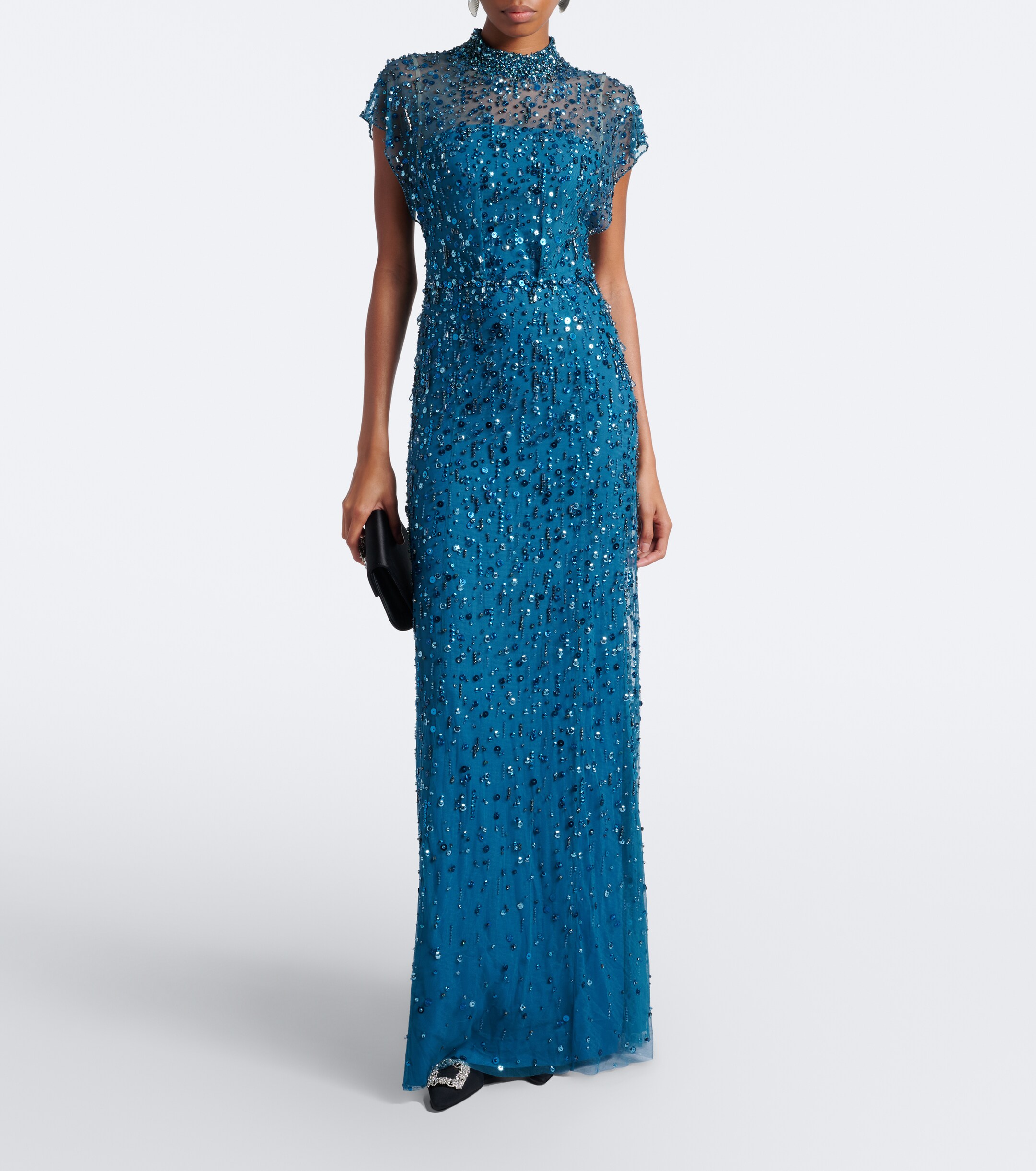 Jenny Packham Jenny Packham Crystal Drop embellished gown