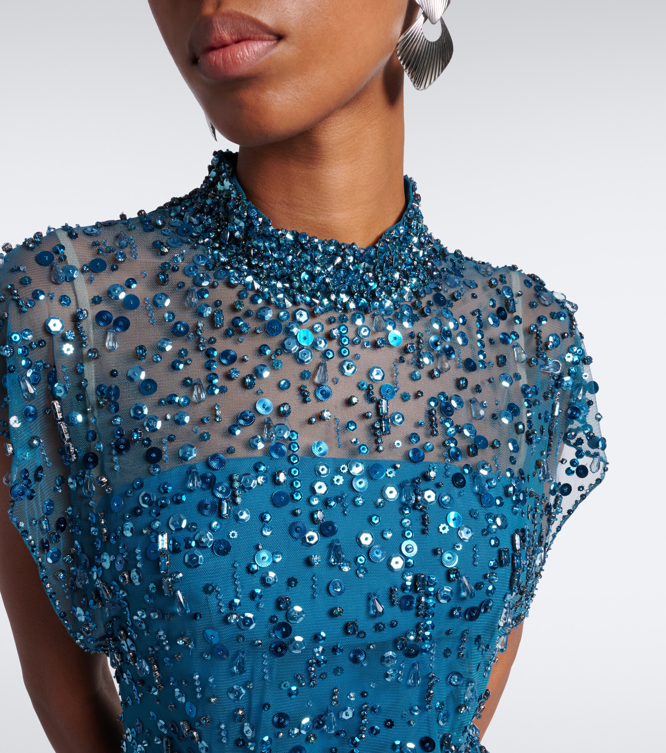 Jenny Packham Jenny Packham Crystal Drop embellished gown