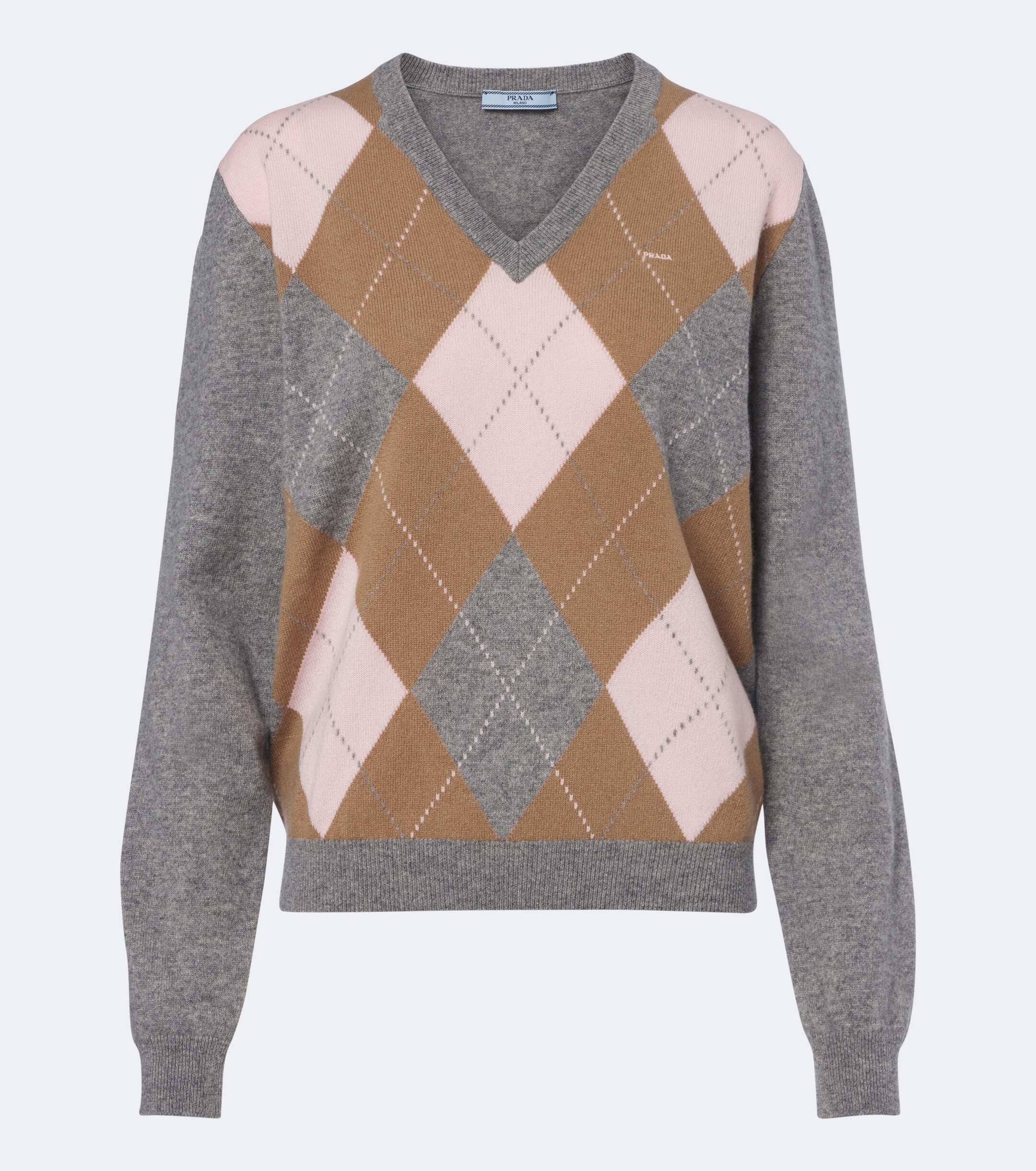 Prada Prada Argyle cashmere sweater