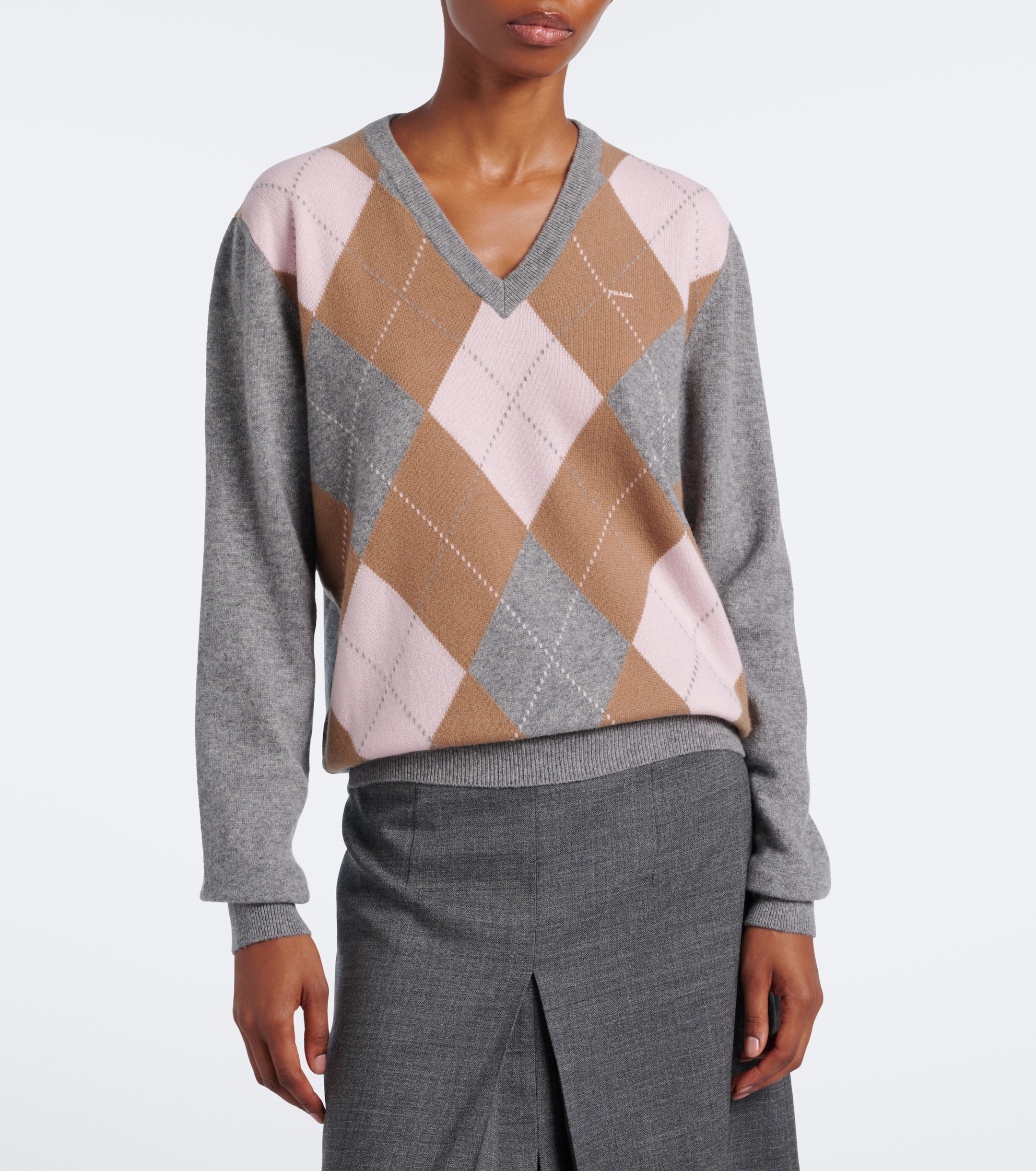Prada Prada Argyle cashmere sweater