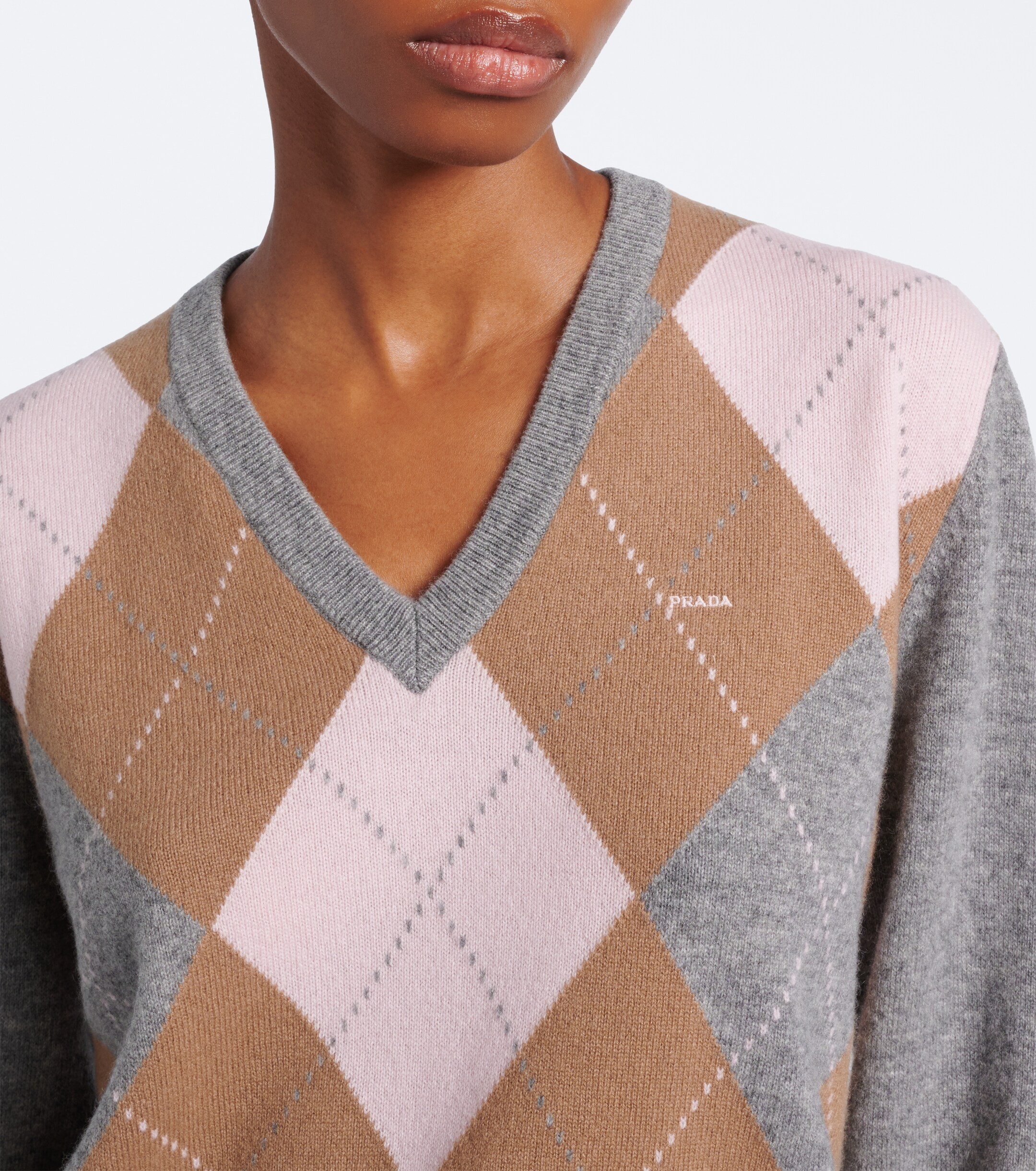 Prada Prada Argyle cashmere sweater