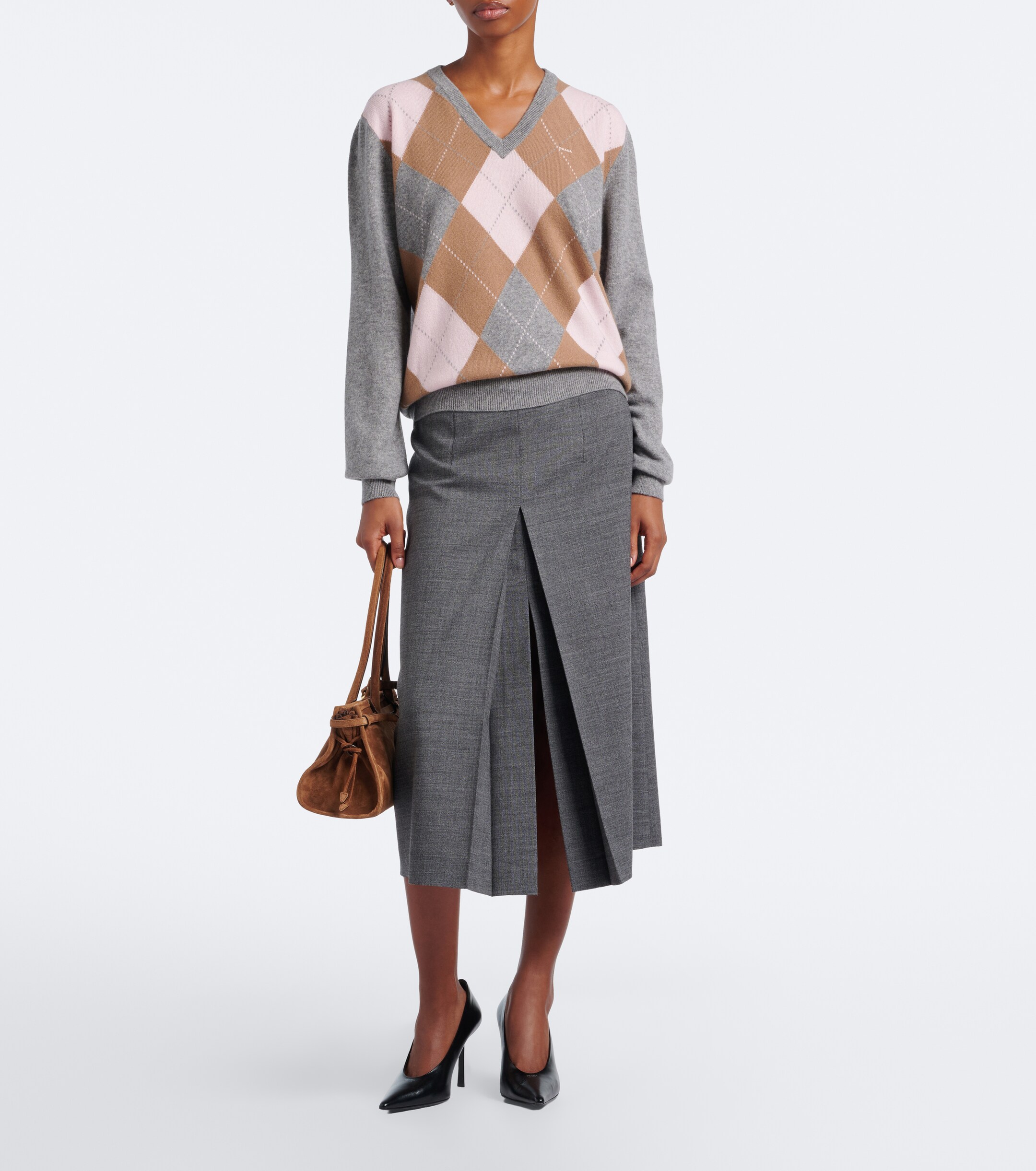 Prada Prada Argyle cashmere sweater