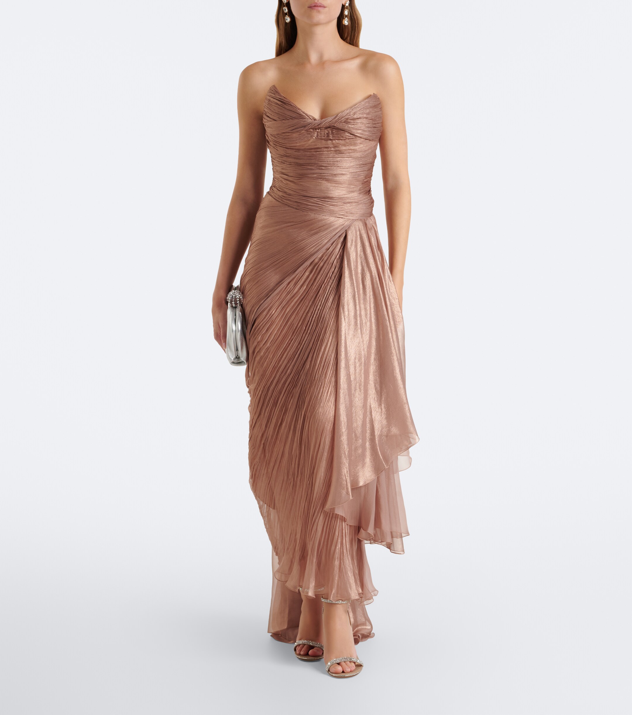 Maria Lucia Hohan Maria Lucia Hohan Heidi pleated silk bustier gown