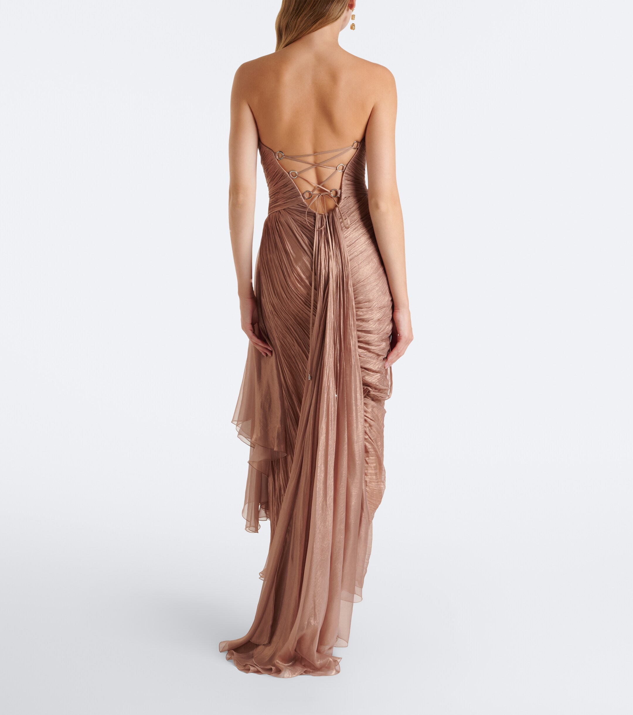 Maria Lucia Hohan Maria Lucia Hohan Heidi pleated silk bustier gown