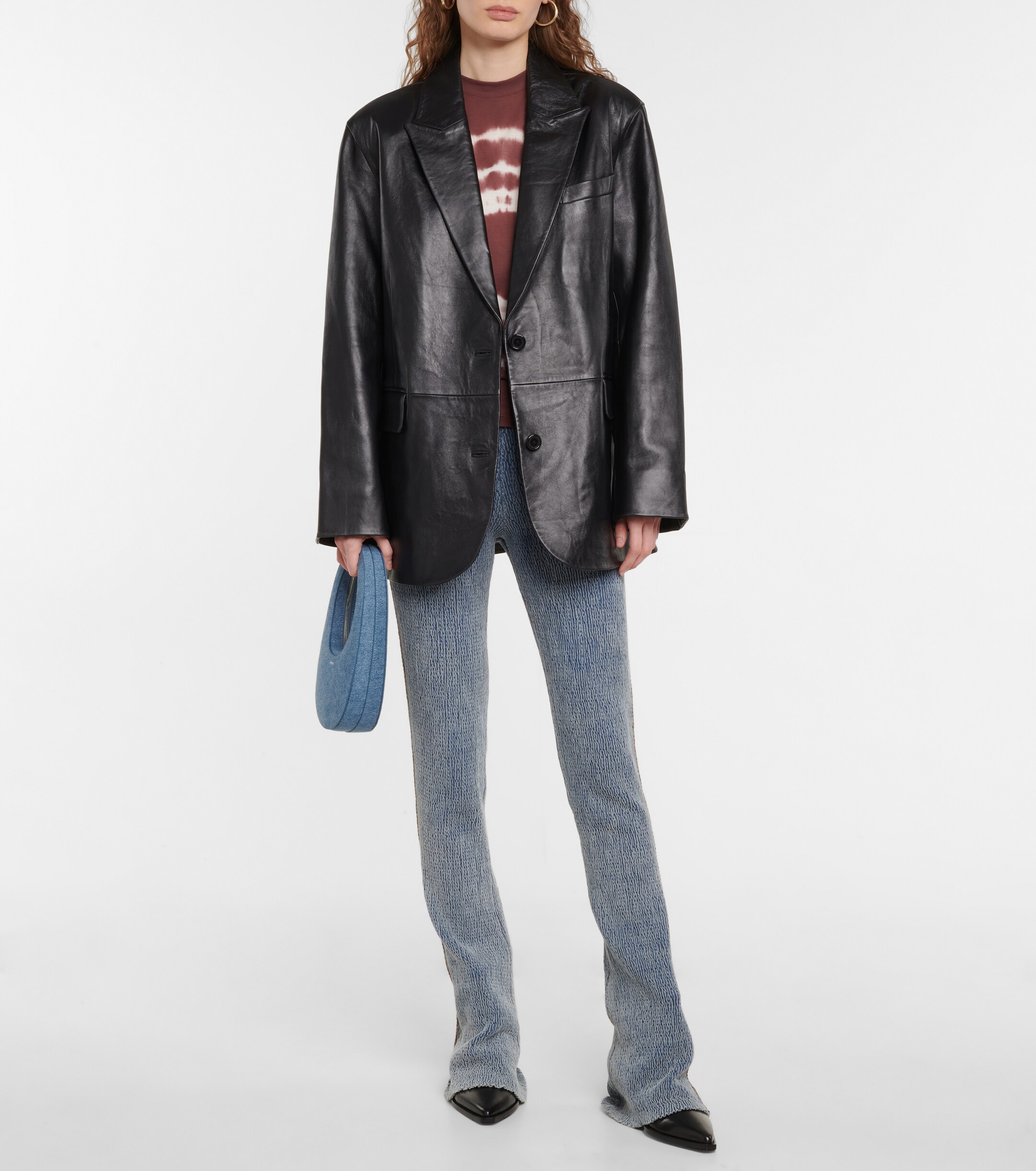 STAND STUDIO Carter leather blazer