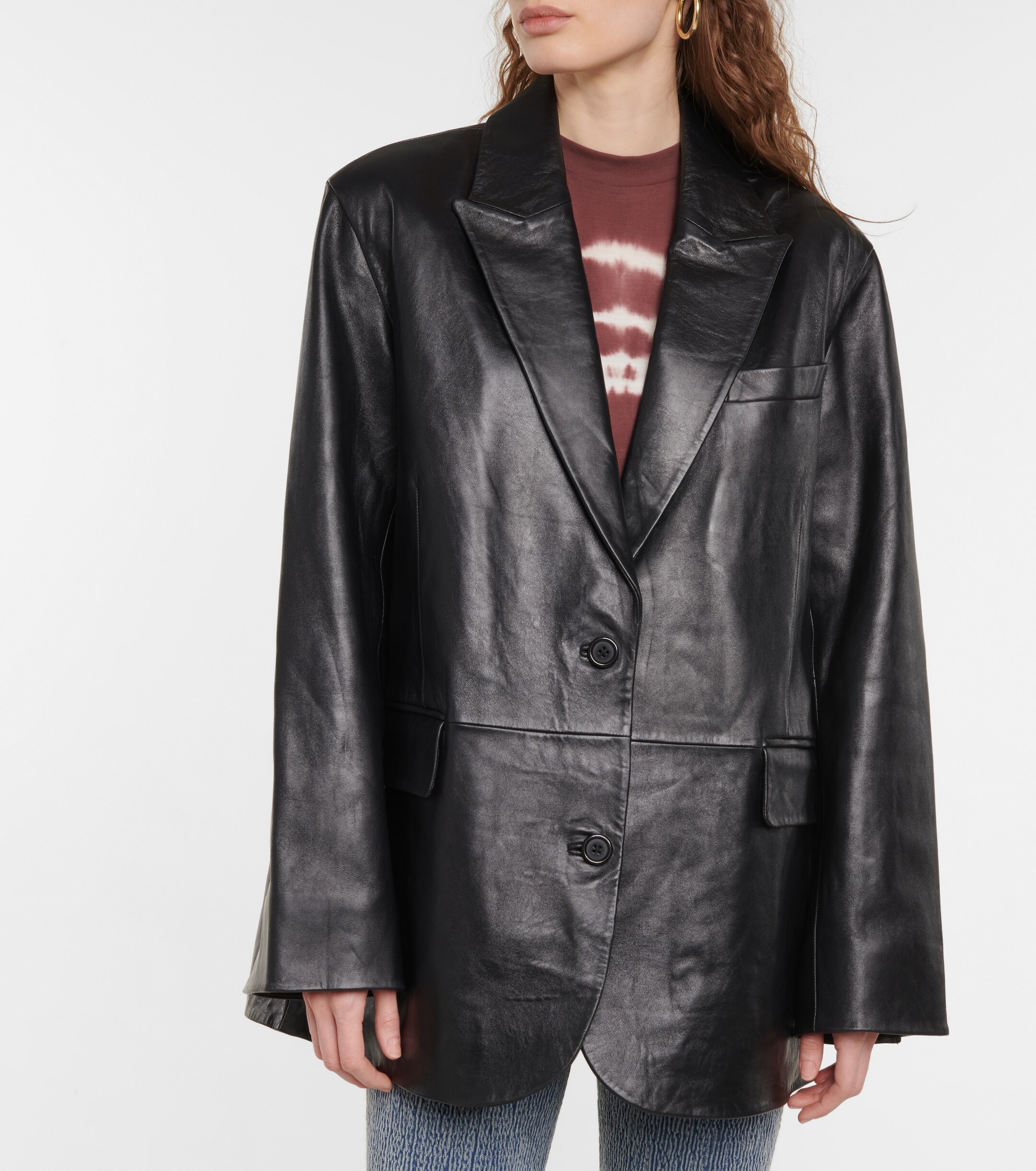 STAND STUDIO Carter leather blazer