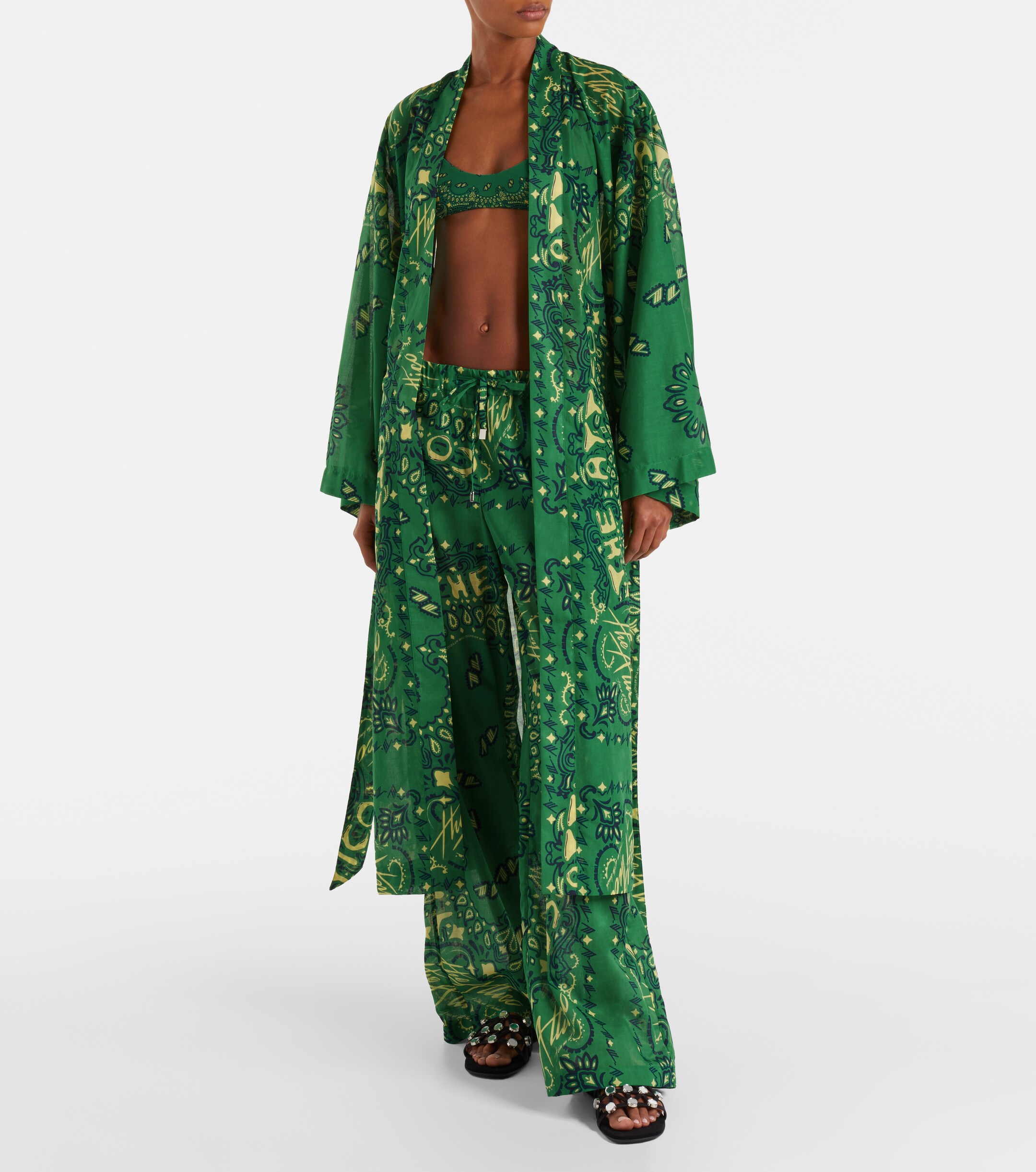 THE ATTICO The Attico Bandana cotton muslin kaftan