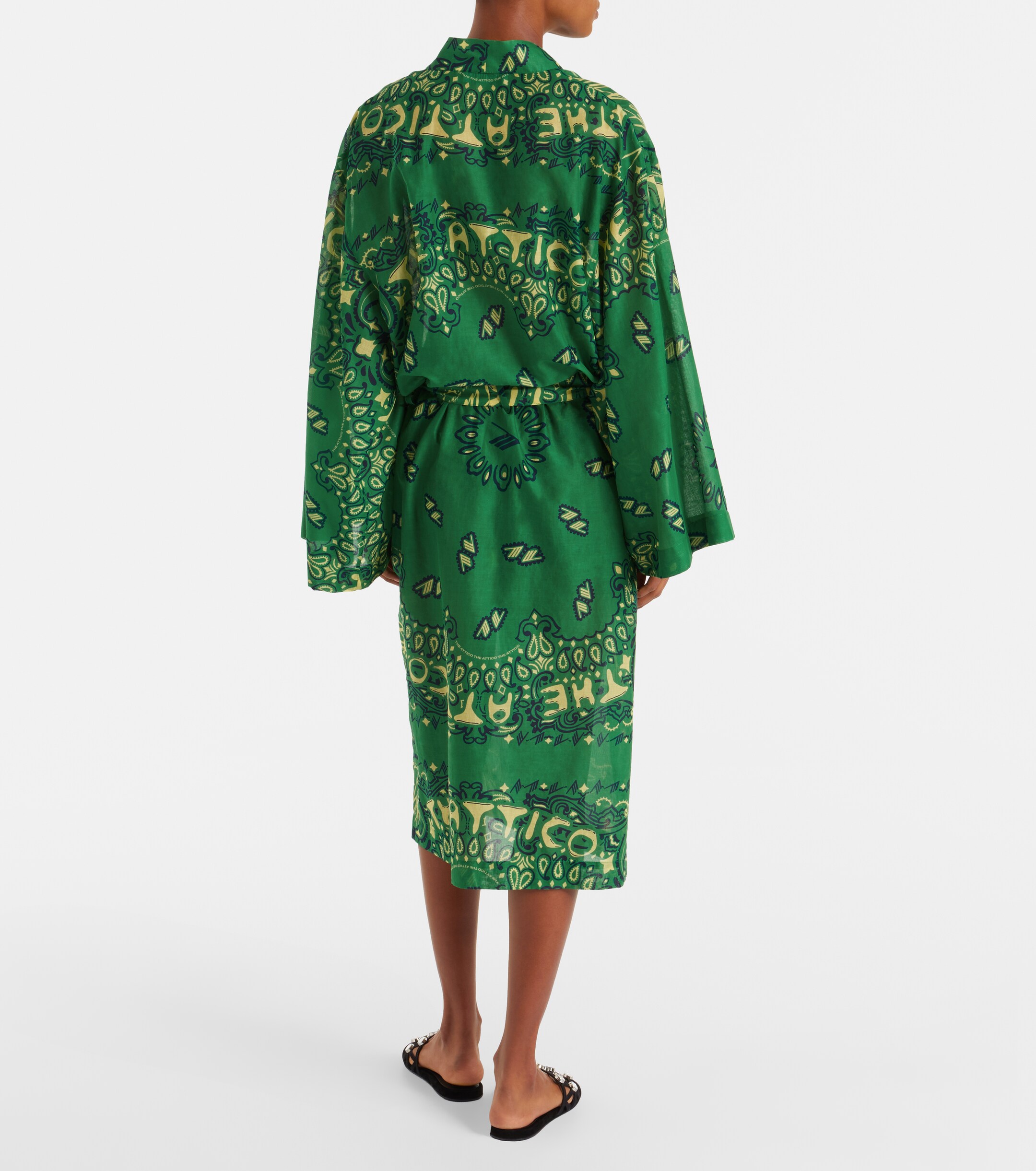 THE ATTICO The Attico Bandana cotton muslin kaftan