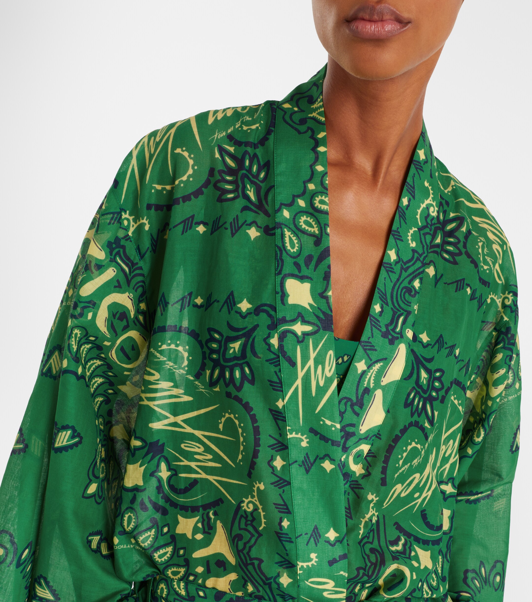 THE ATTICO The Attico Bandana cotton muslin kaftan