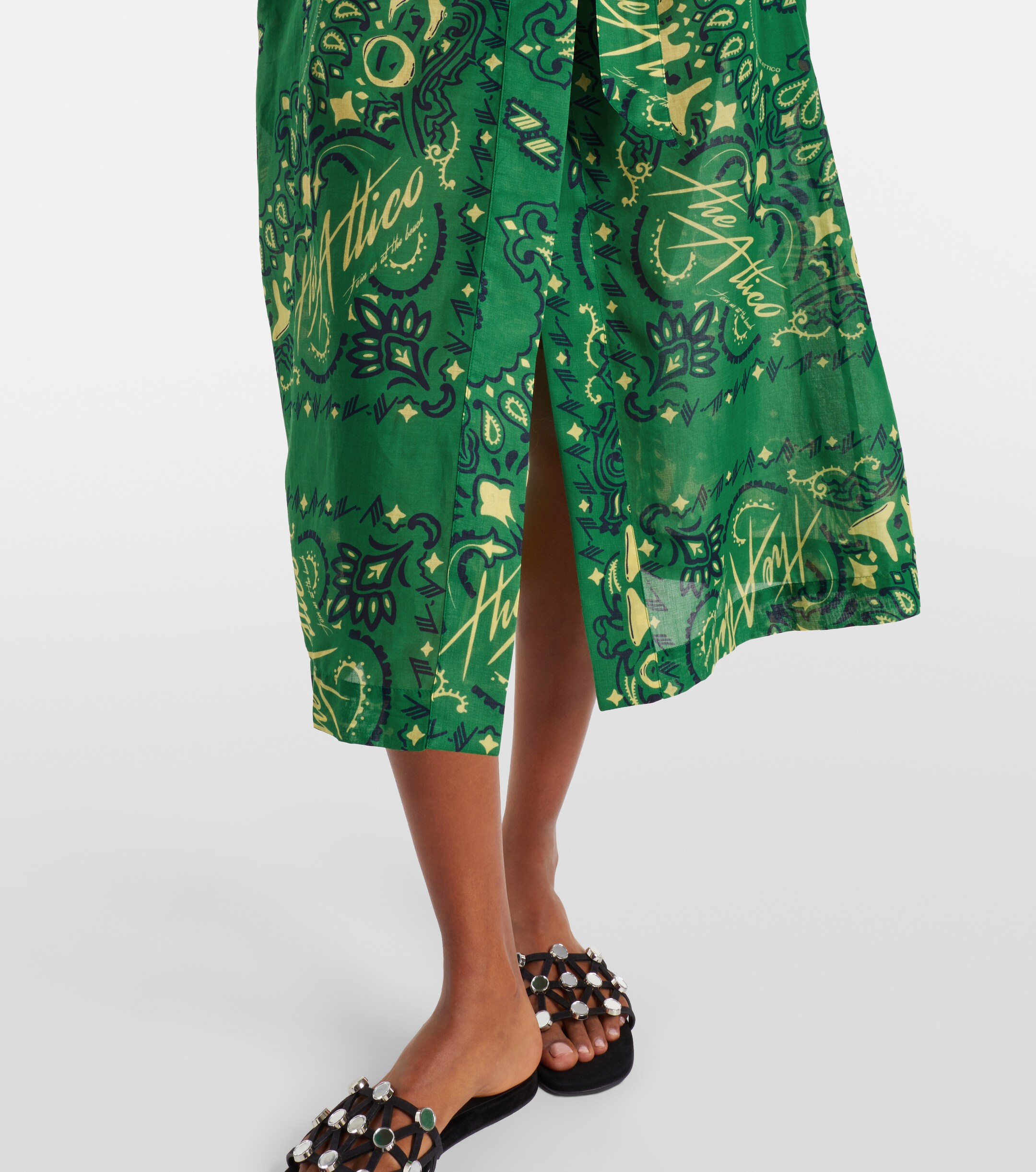 THE ATTICO The Attico Bandana cotton muslin kaftan