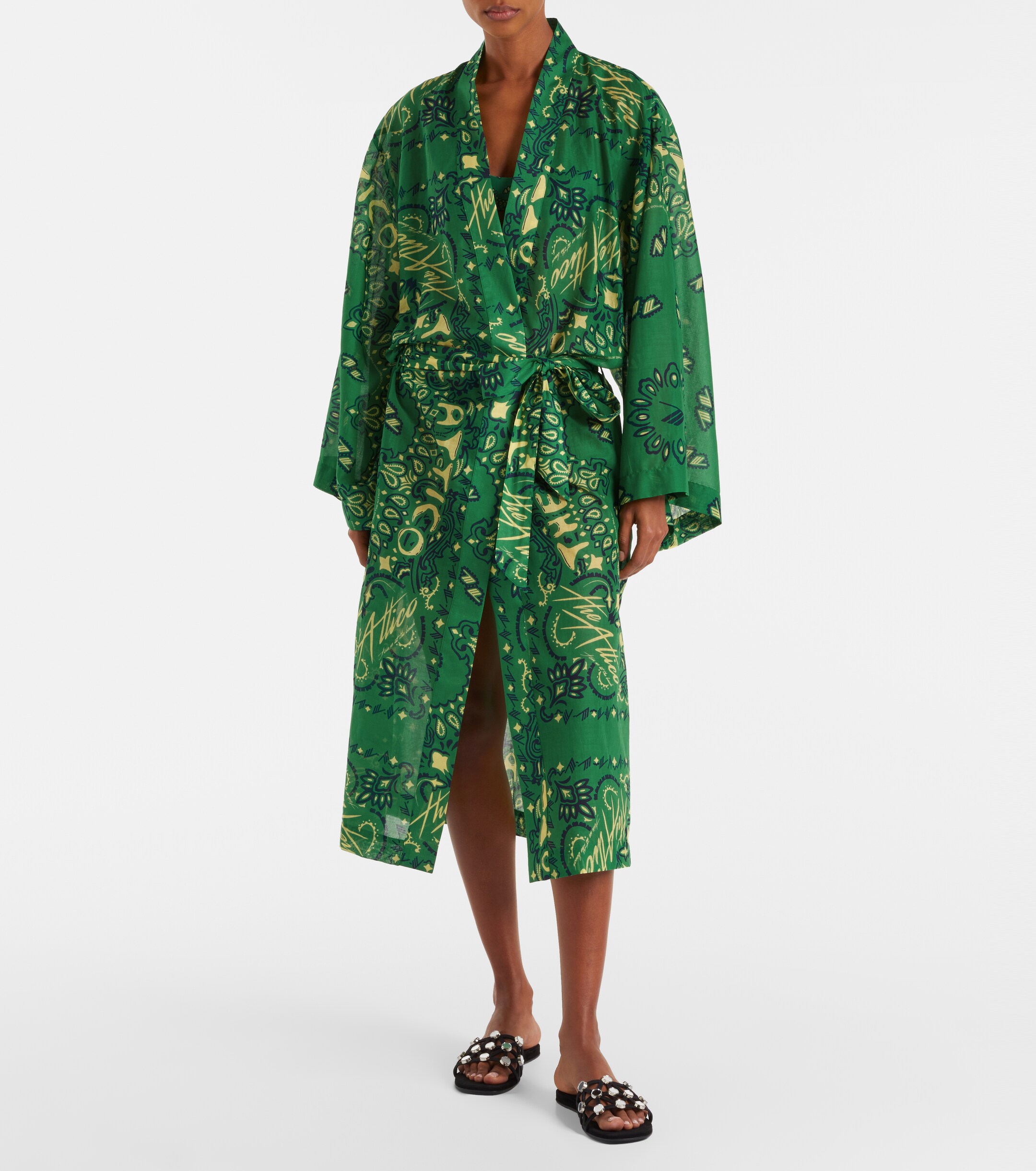 THE ATTICO The Attico Bandana cotton muslin kaftan