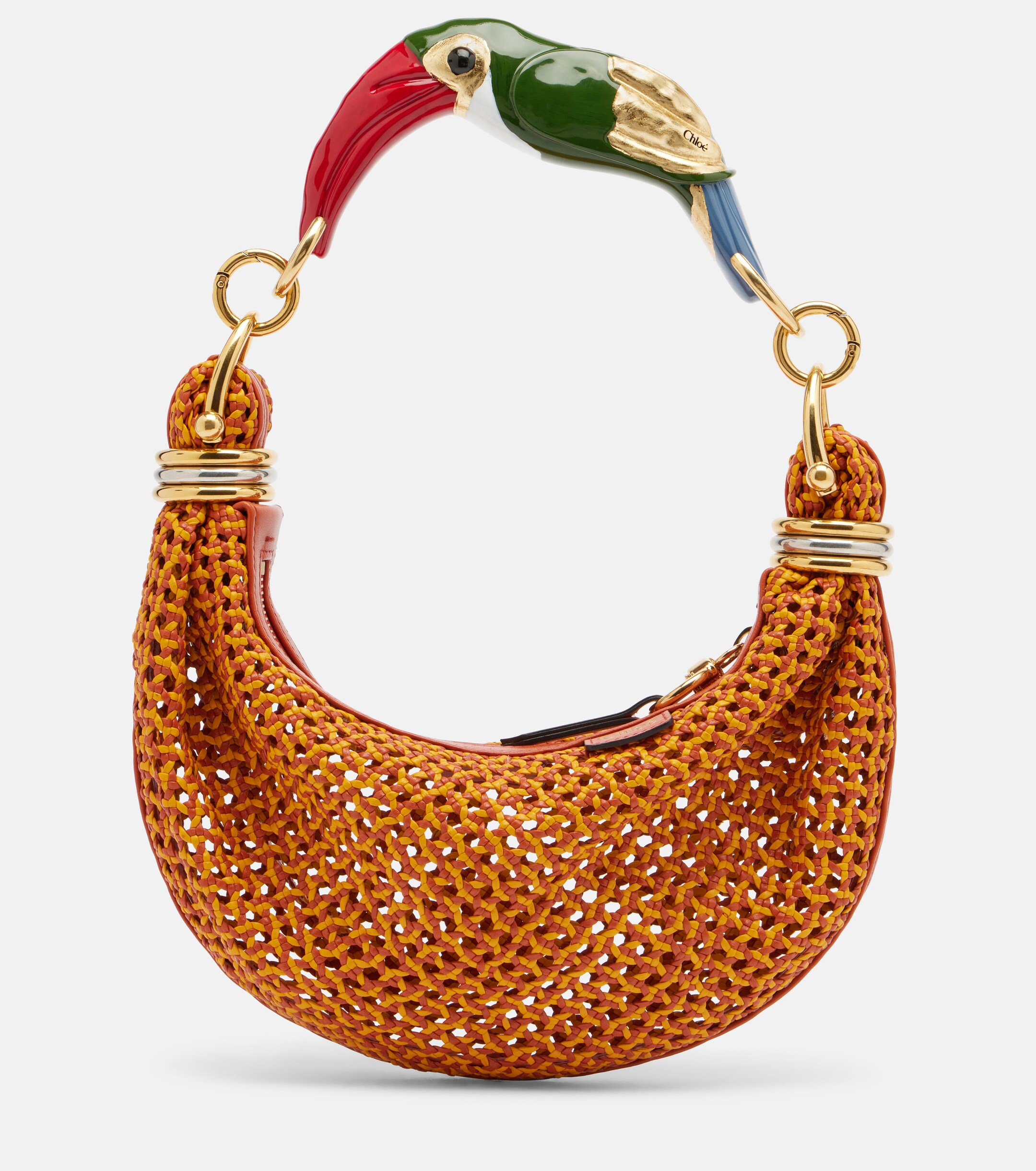 Chloé Bracelet Small woven leather shoulder bag