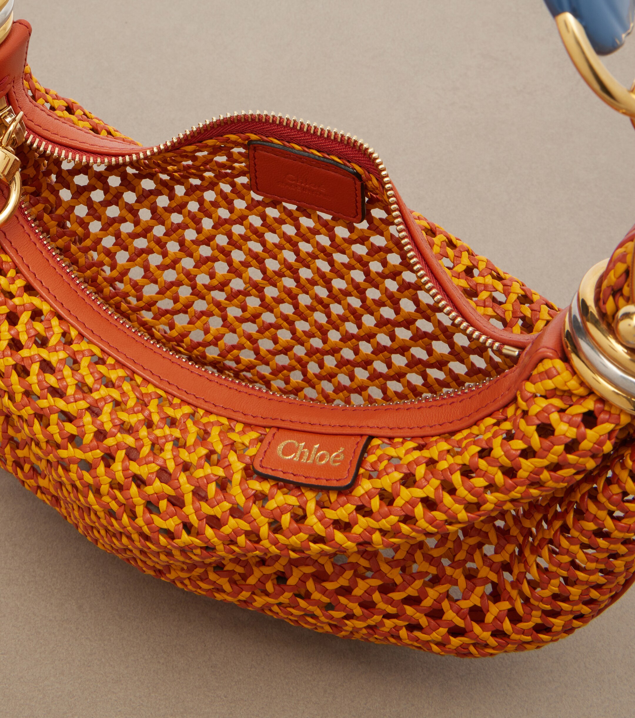 Chloé Bracelet Small woven leather shoulder bag