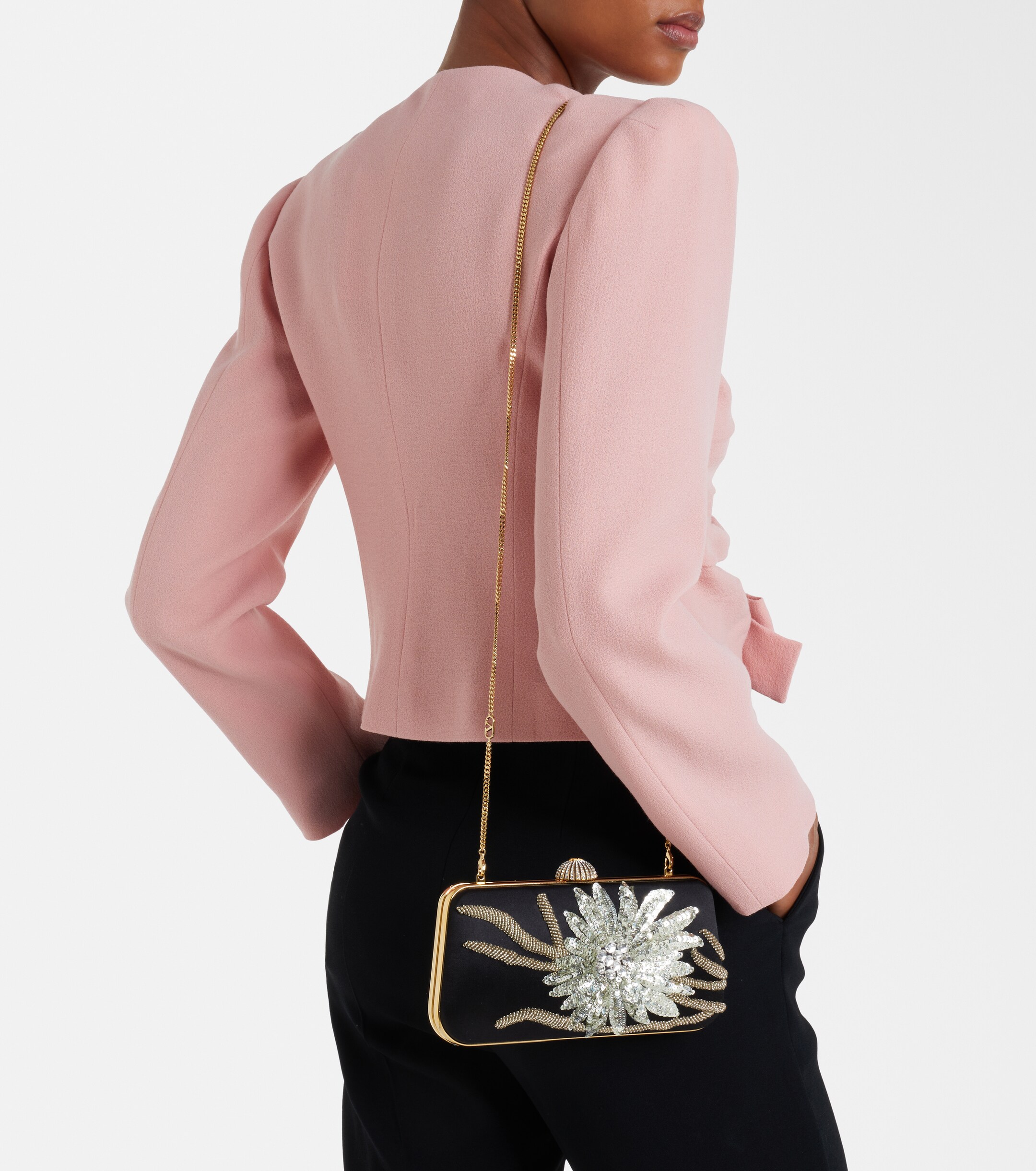Valentino Garavani Carry Secrets embellished clutch thumbnail