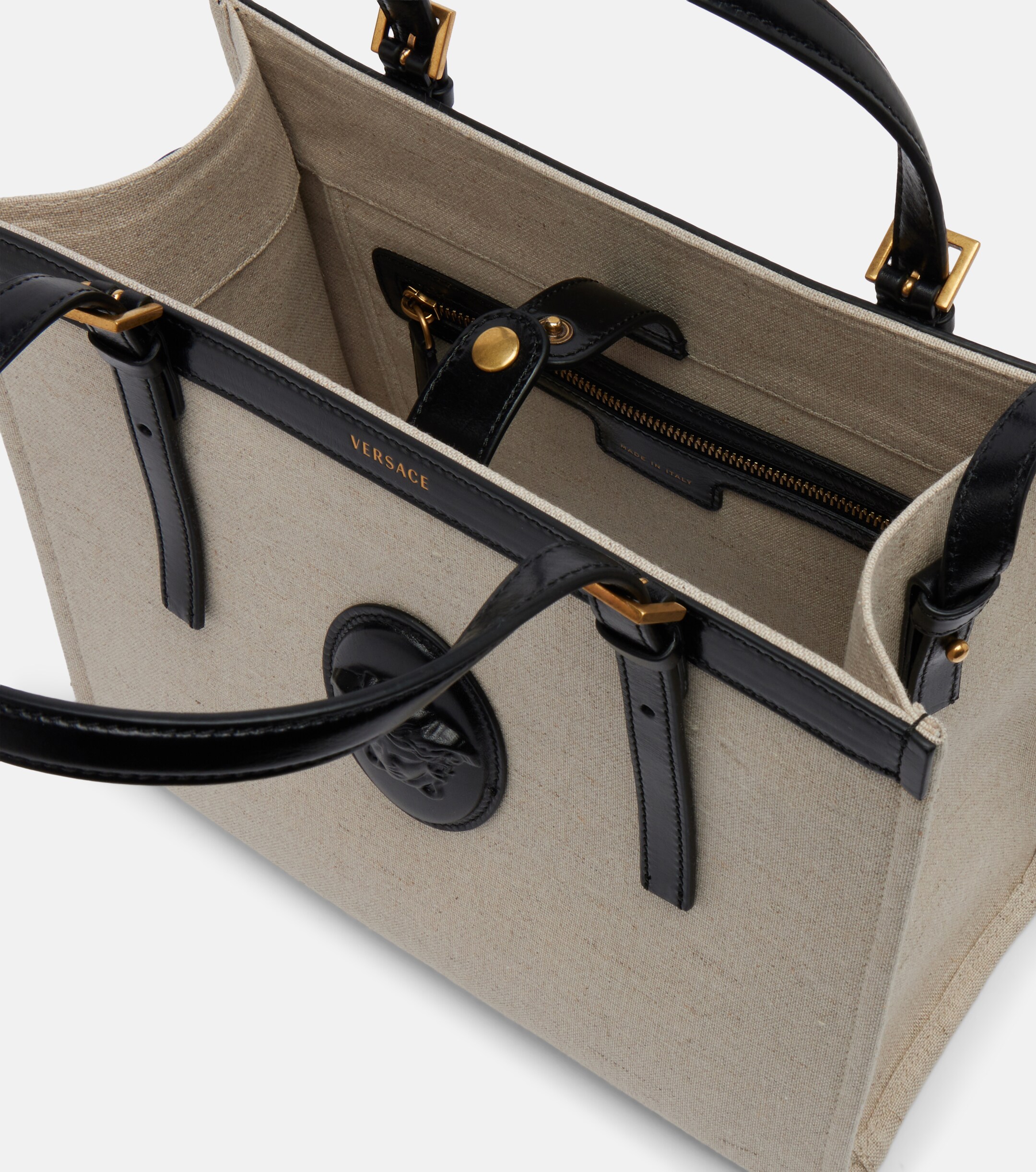 Versace Rivière Small canvas tote bag