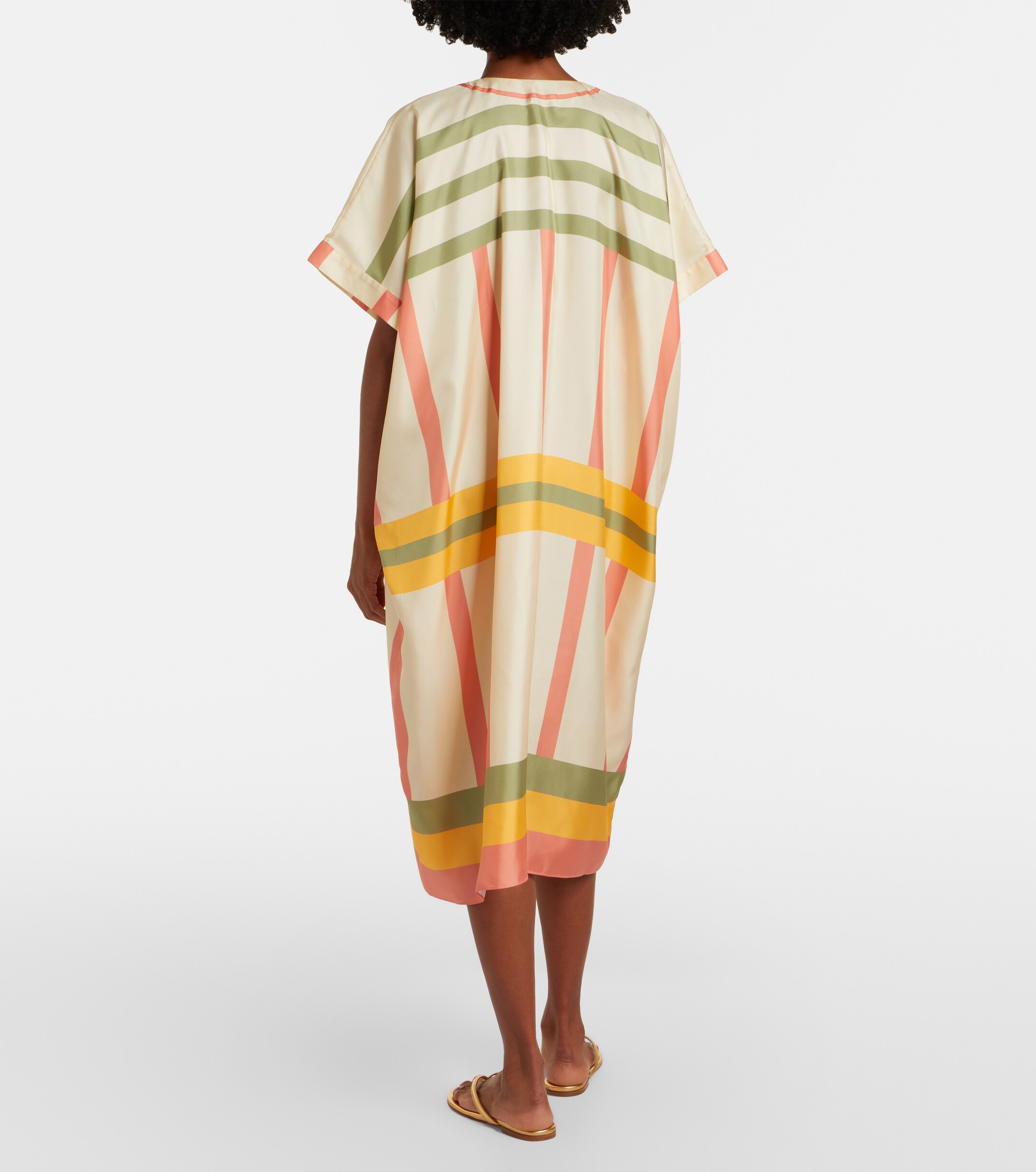 Eres Eres Ice striped silk twil kaftan