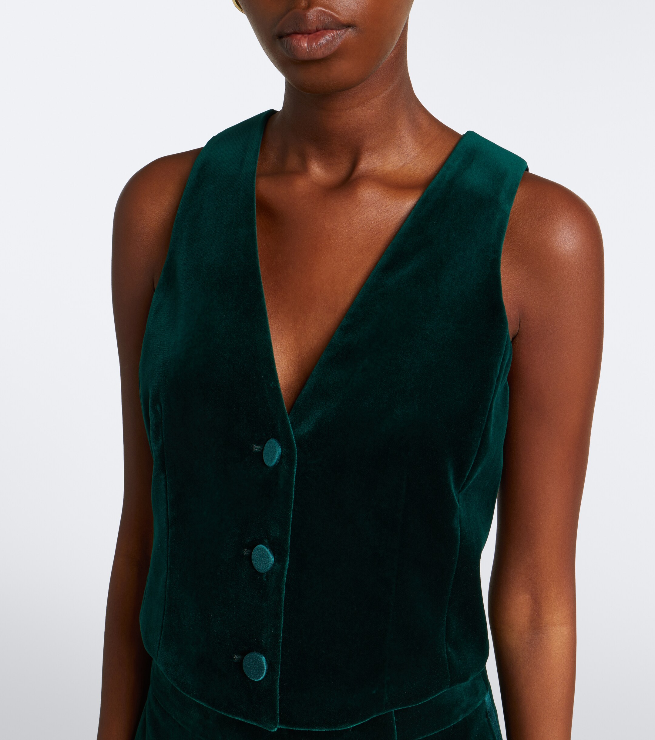Max Mara Max Mara Elegante cotton velvet vest
