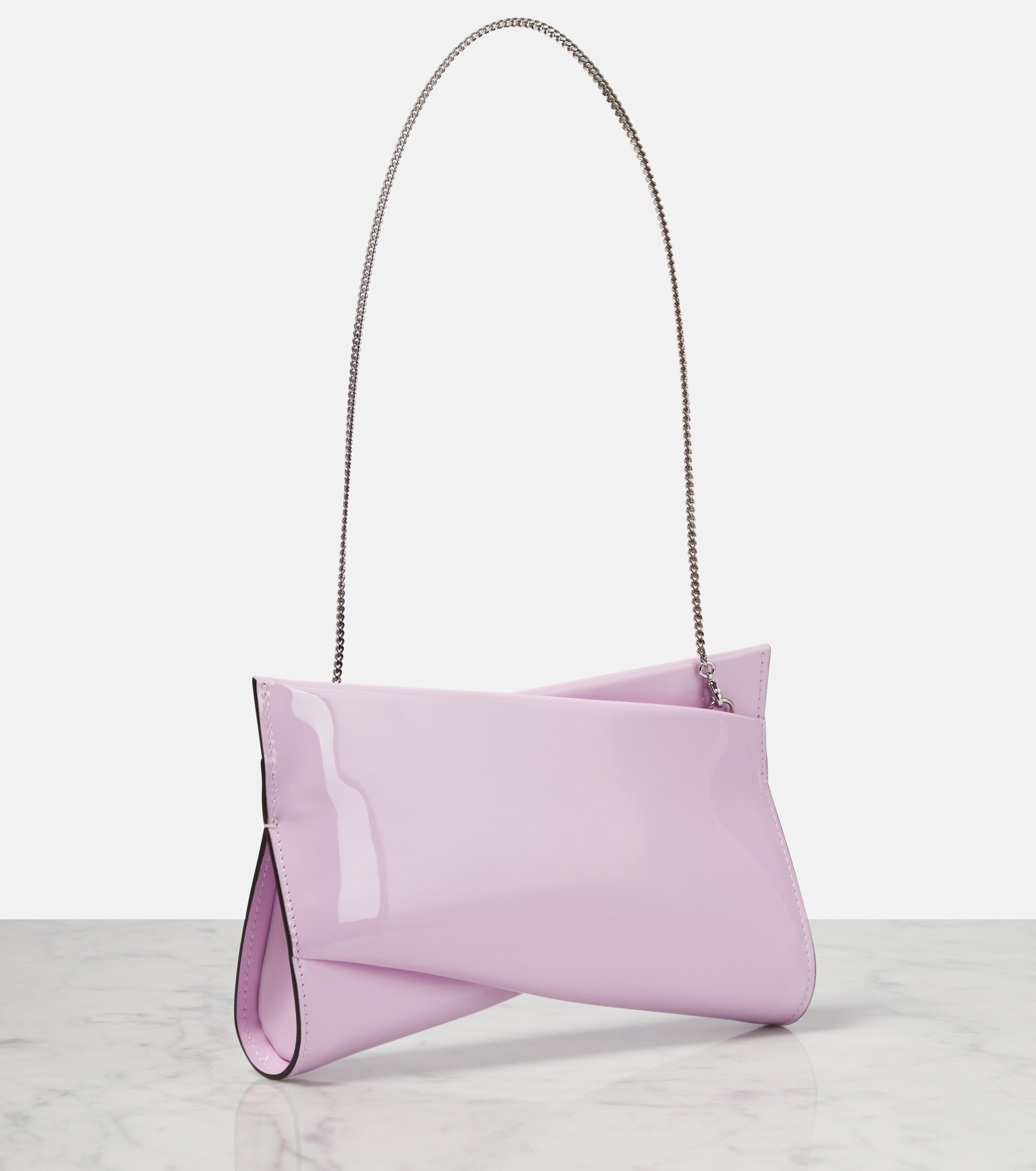 CHRISTIAN LOUBOUTIN Loubitwist Small patent leather clutch