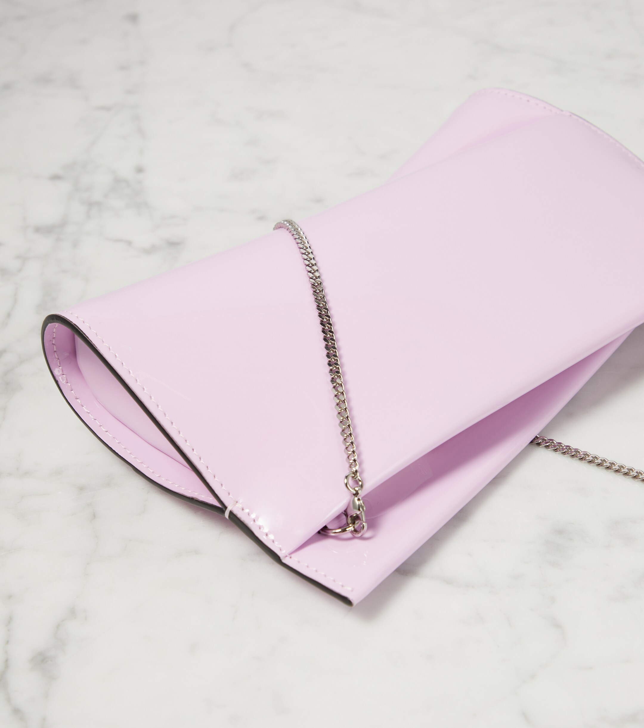 CHRISTIAN LOUBOUTIN Loubitwist Small patent leather clutch
