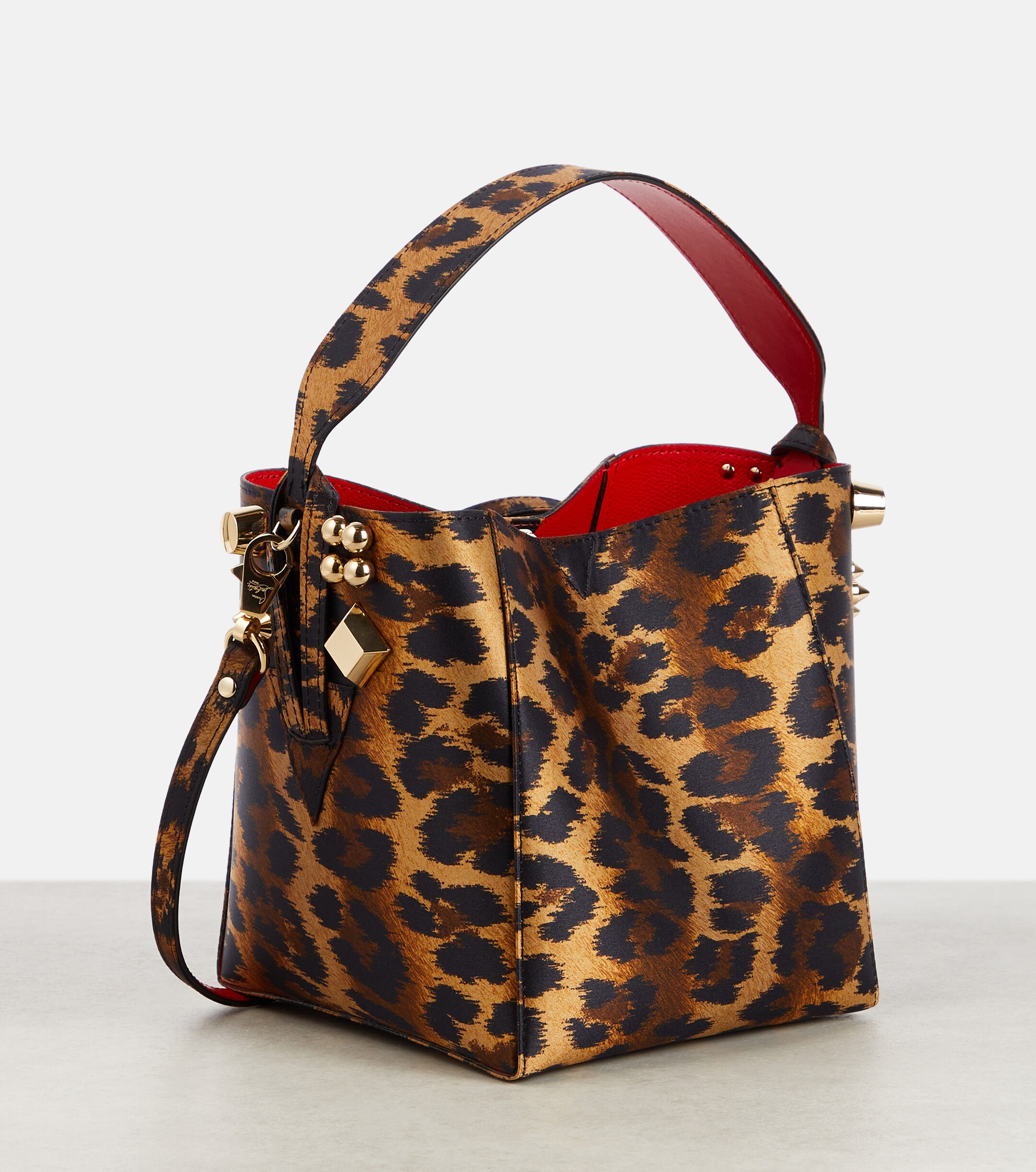 CHRISTIAN LOUBOUTIN Cabachic Mini satin bucket bag