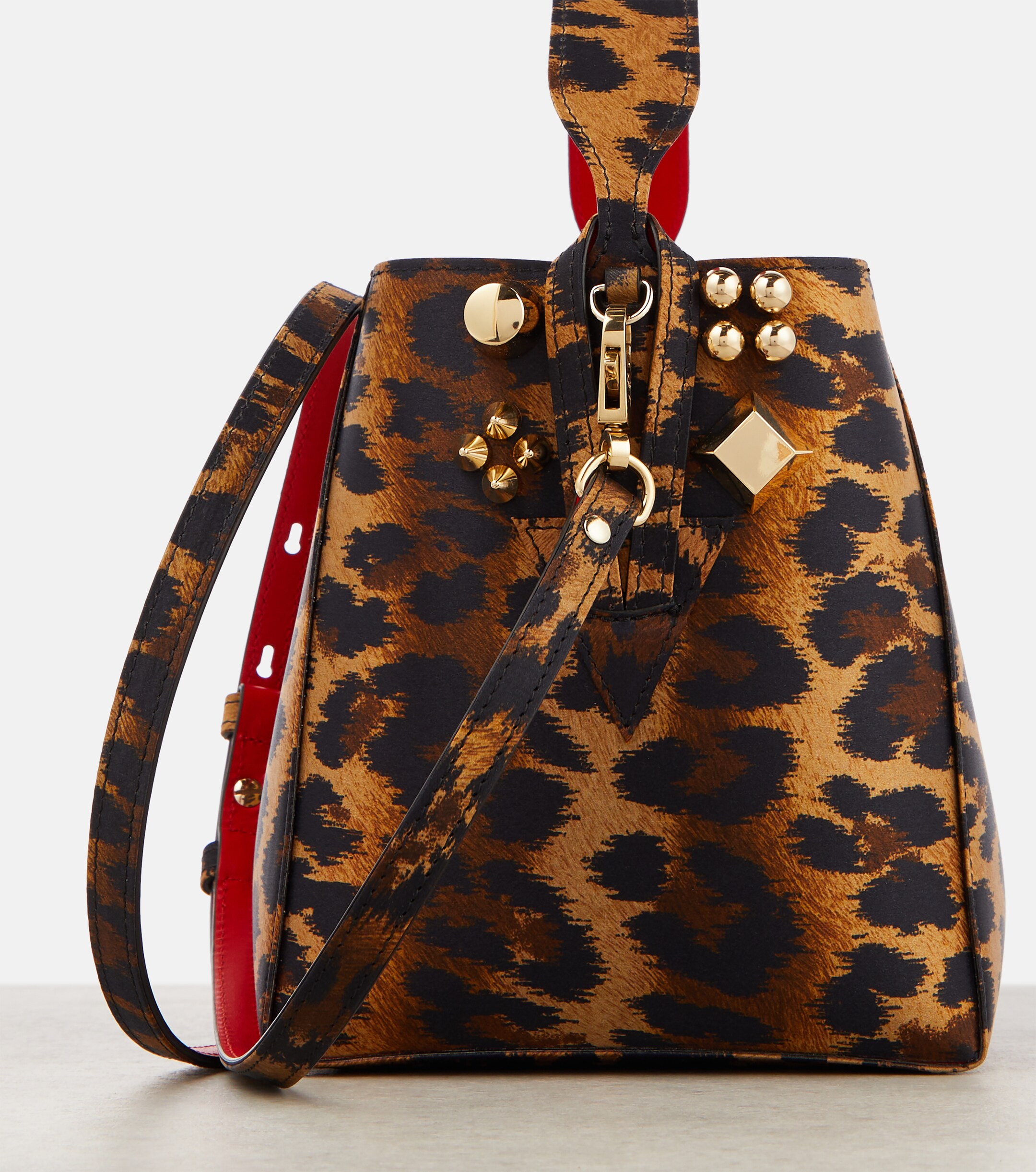 CHRISTIAN LOUBOUTIN Cabachic Mini satin bucket bag