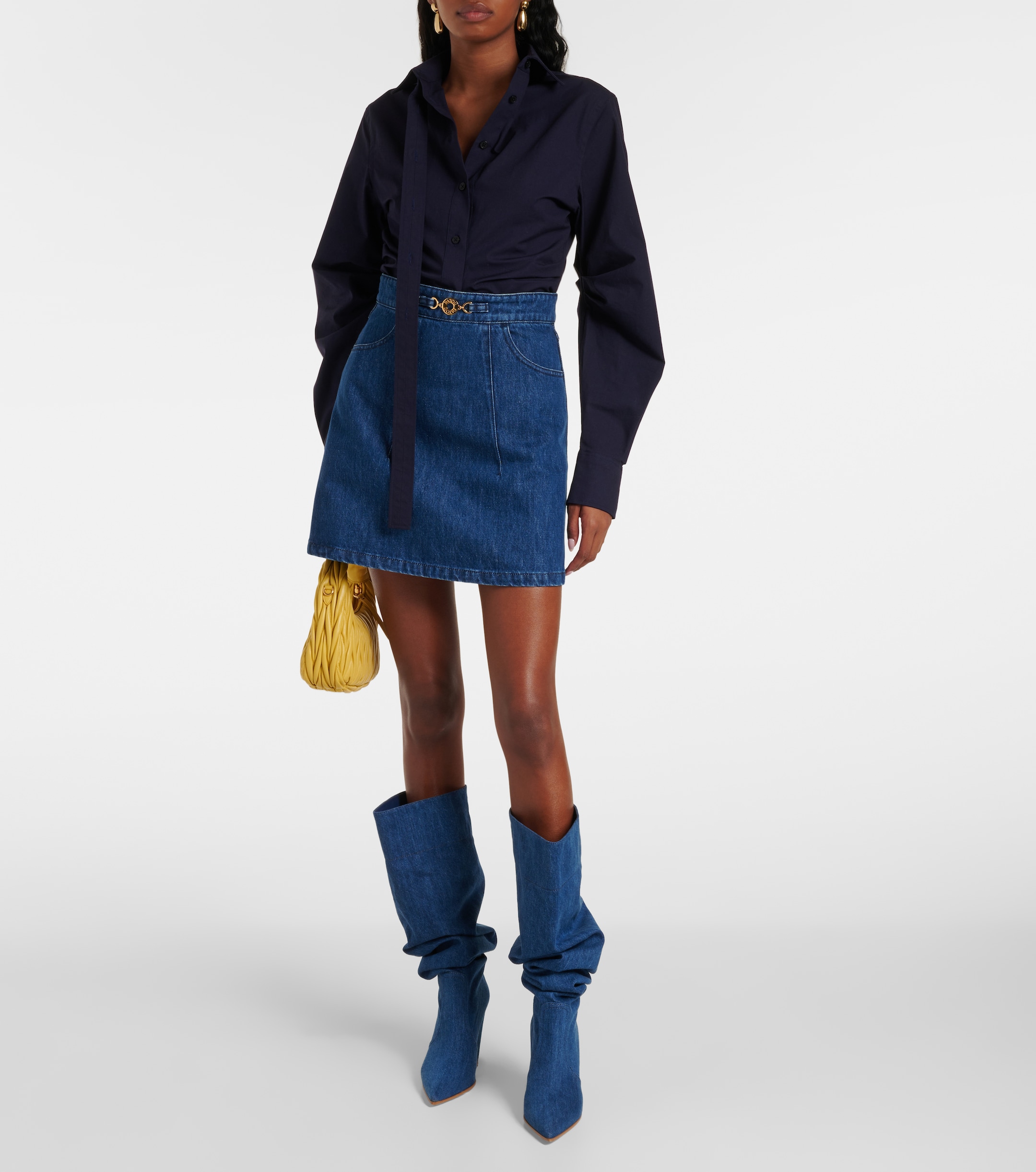 GIANVITO ROSSI Keinna 85 denim over-the-knee boots thumbnail