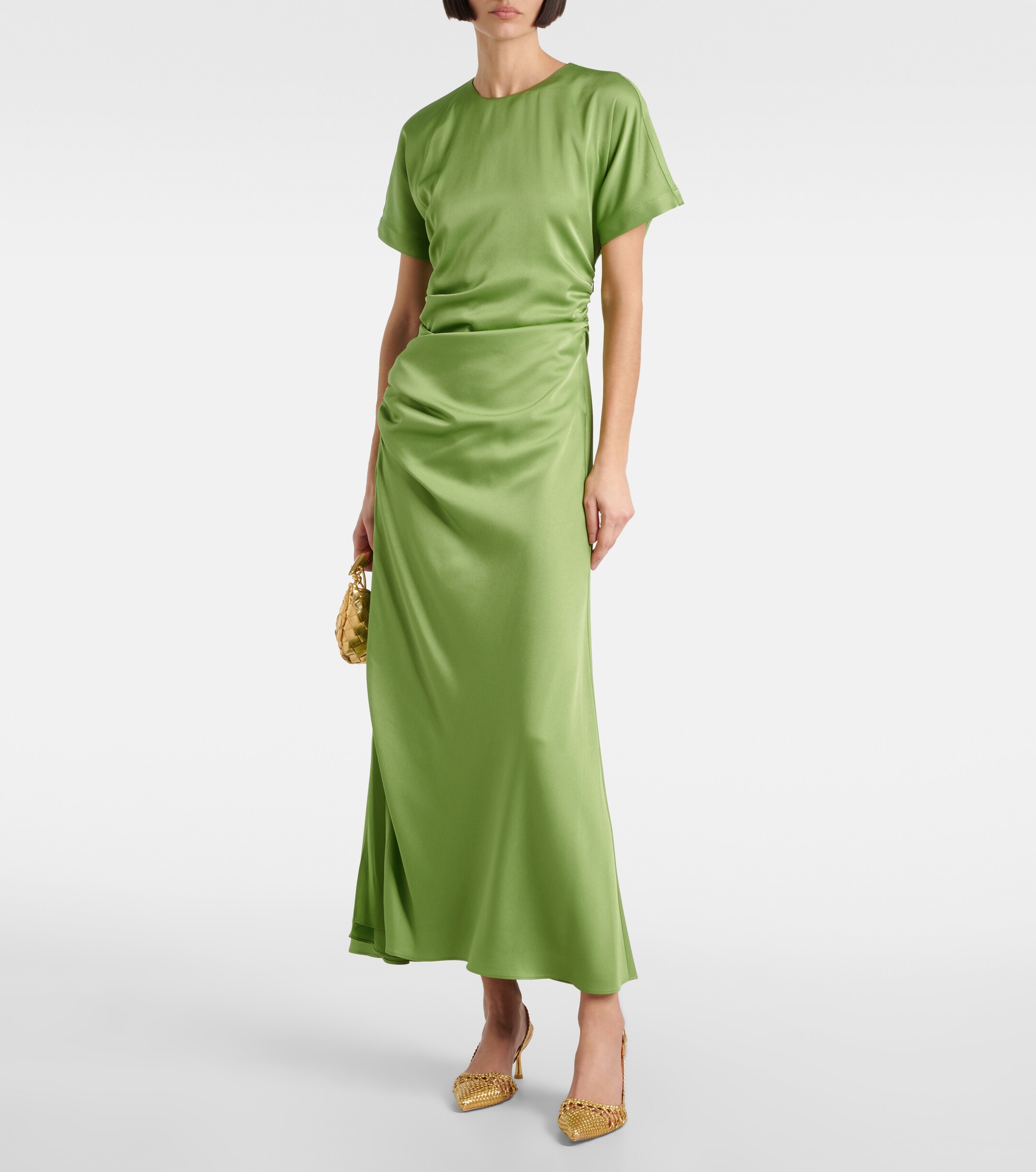 SIMKHAI Dylan metallic leather slingback pumps thumbnail