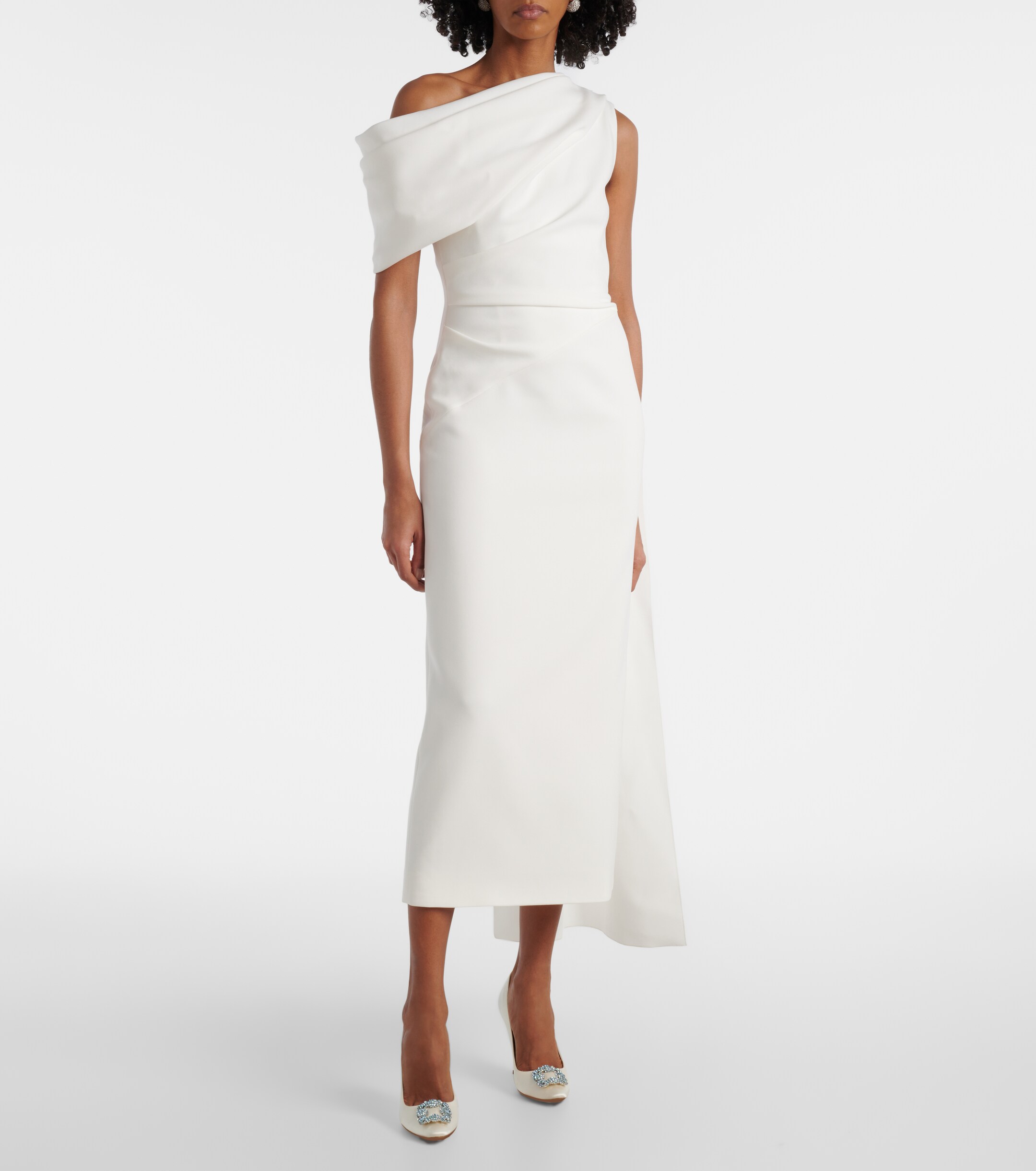Roksanda Bridal Maite 2 caped one-shoulder gown