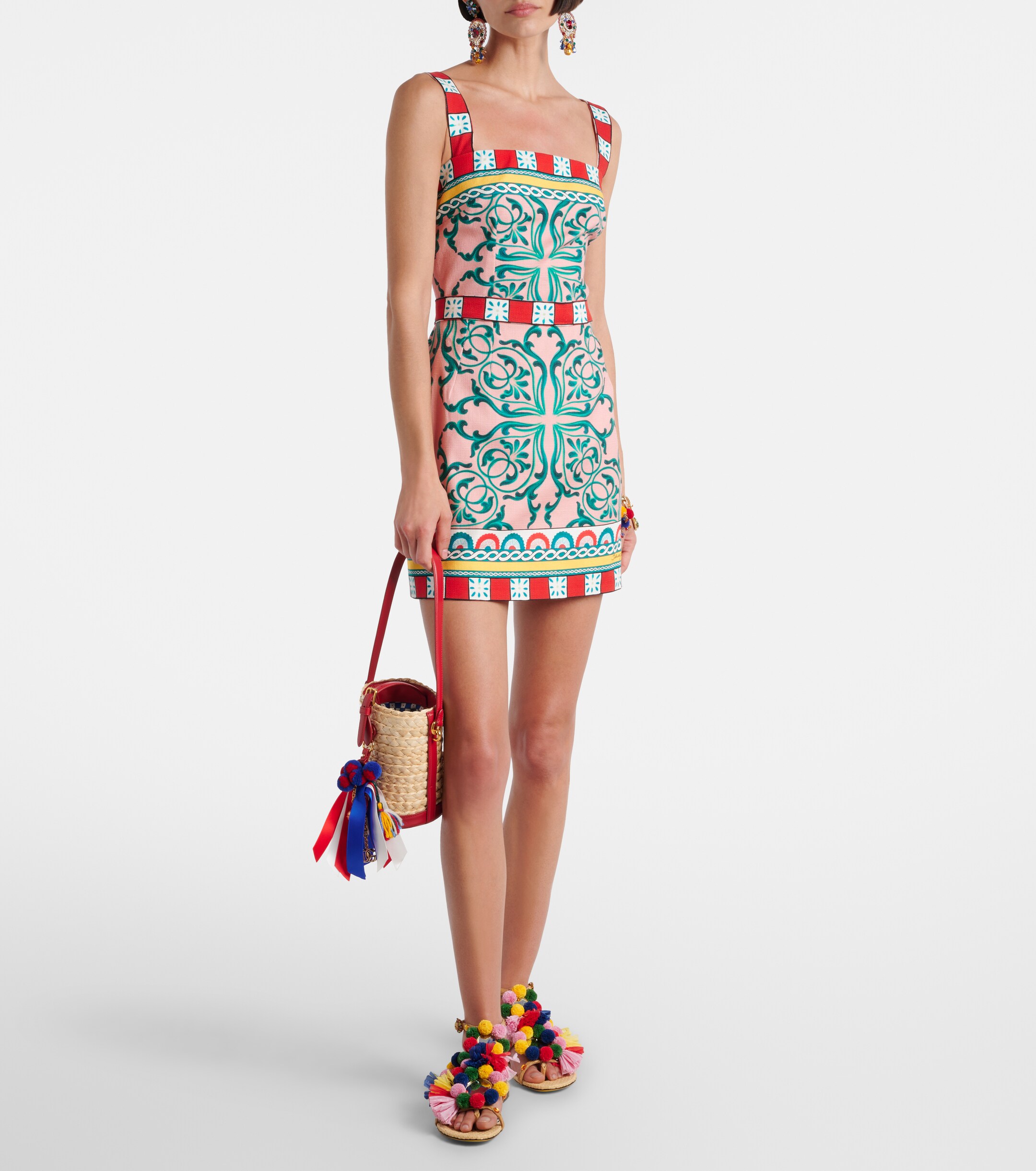 Dolce&Gabbana Taormina Carla Medium raffia bucket bag