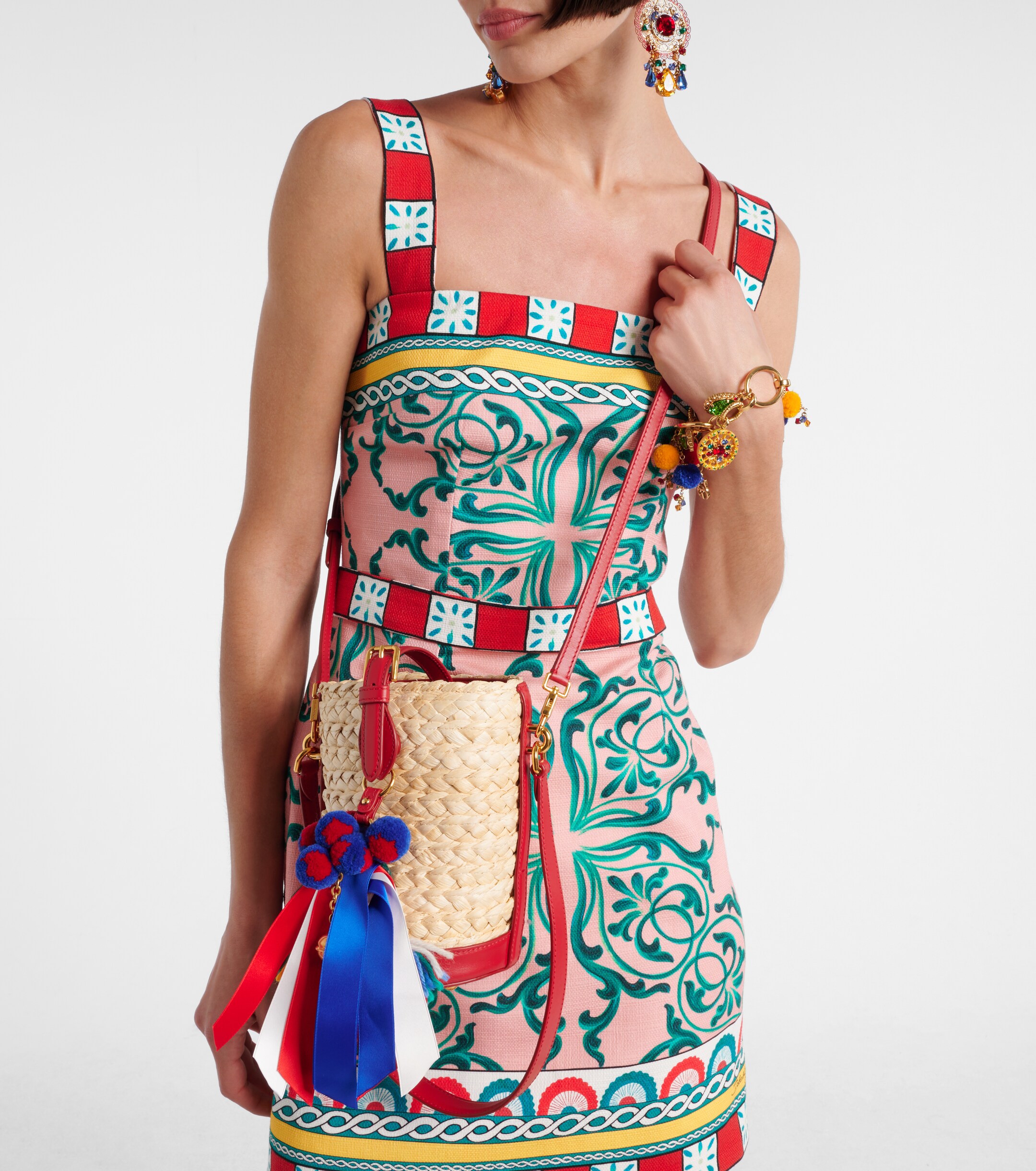 Dolce&Gabbana Taormina Carla Medium raffia bucket bag