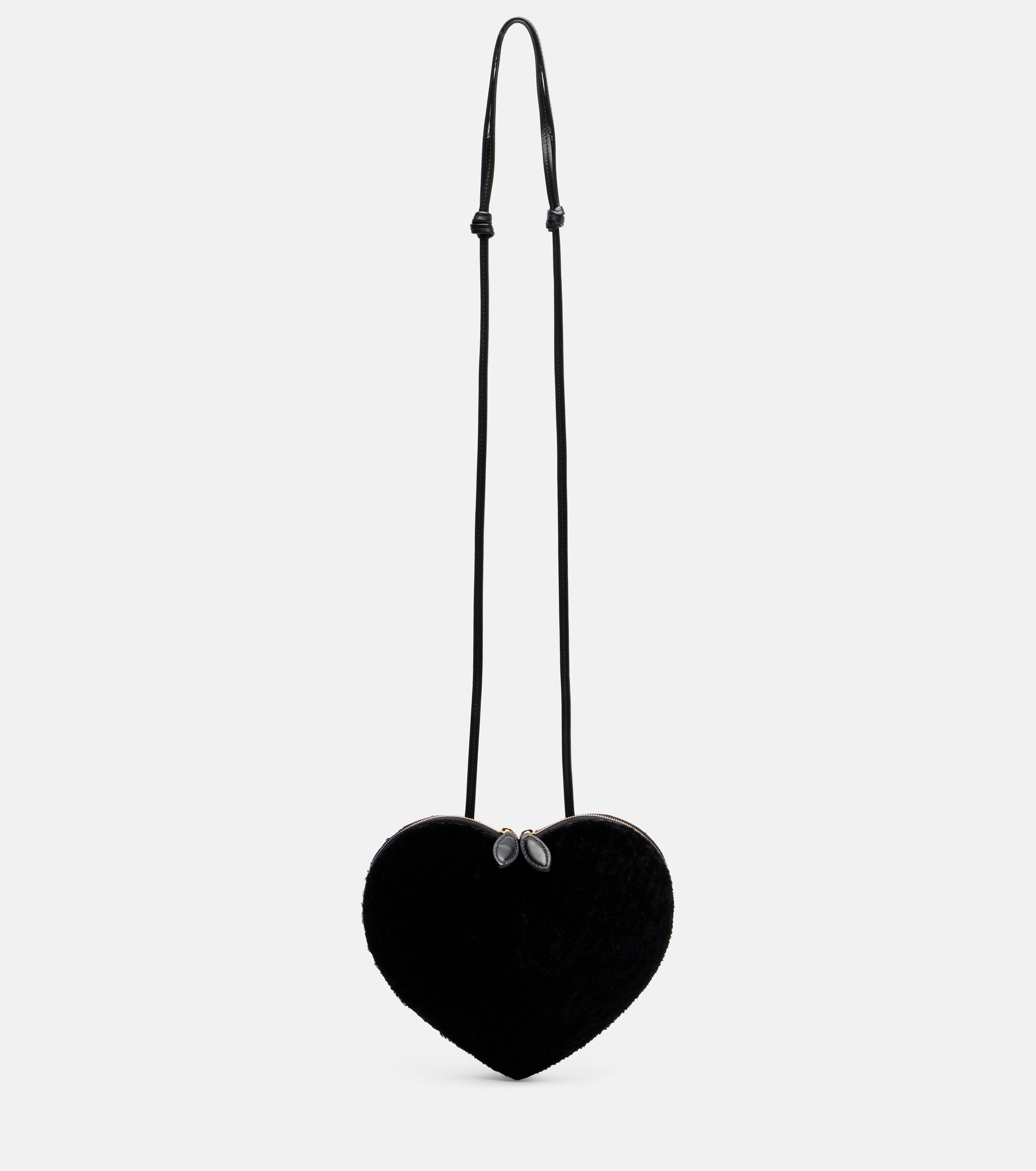 Alaïa Le Coeur Small shearling crossbody bag
