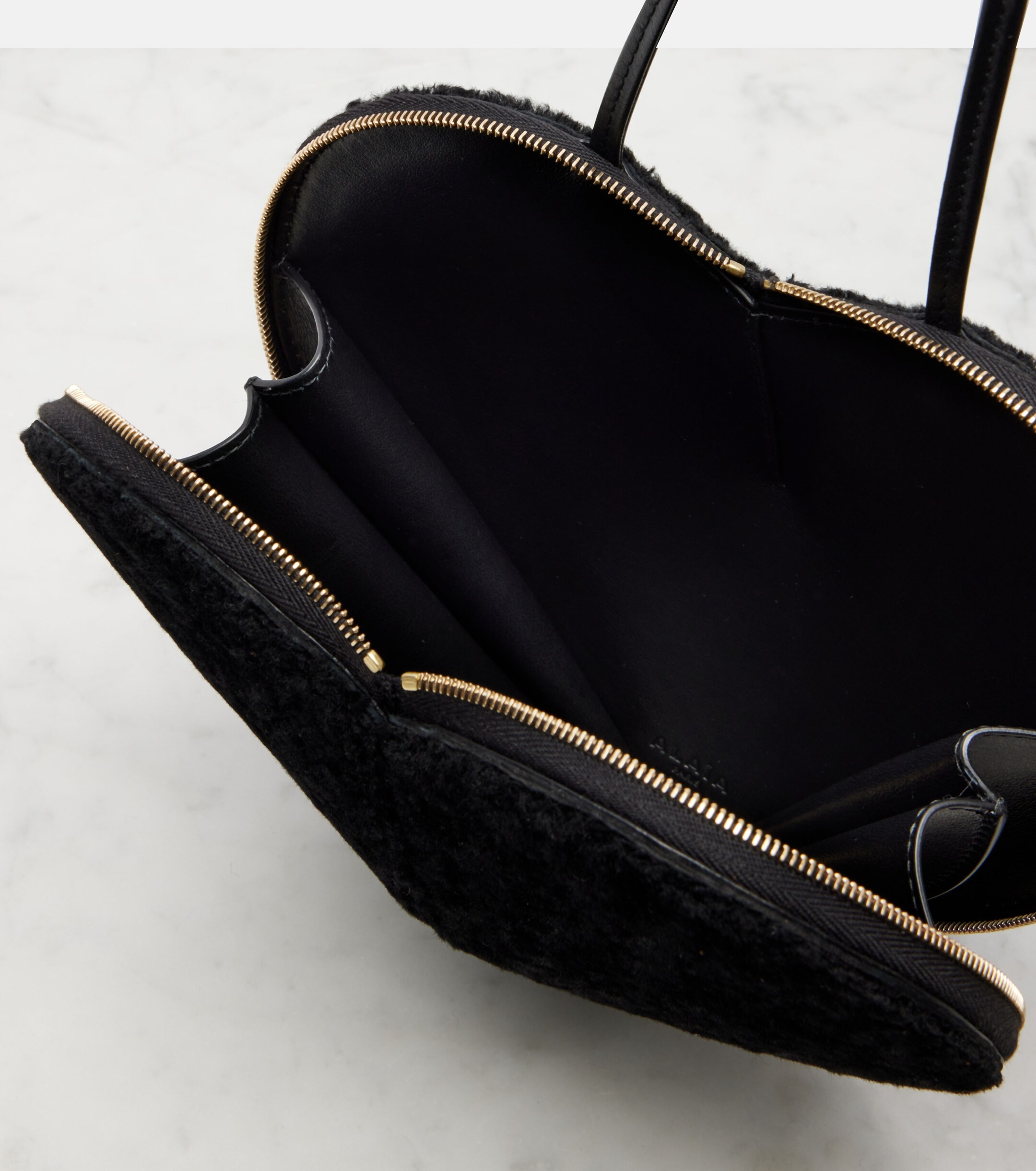 Alaïa Le Coeur Small shearling crossbody bag