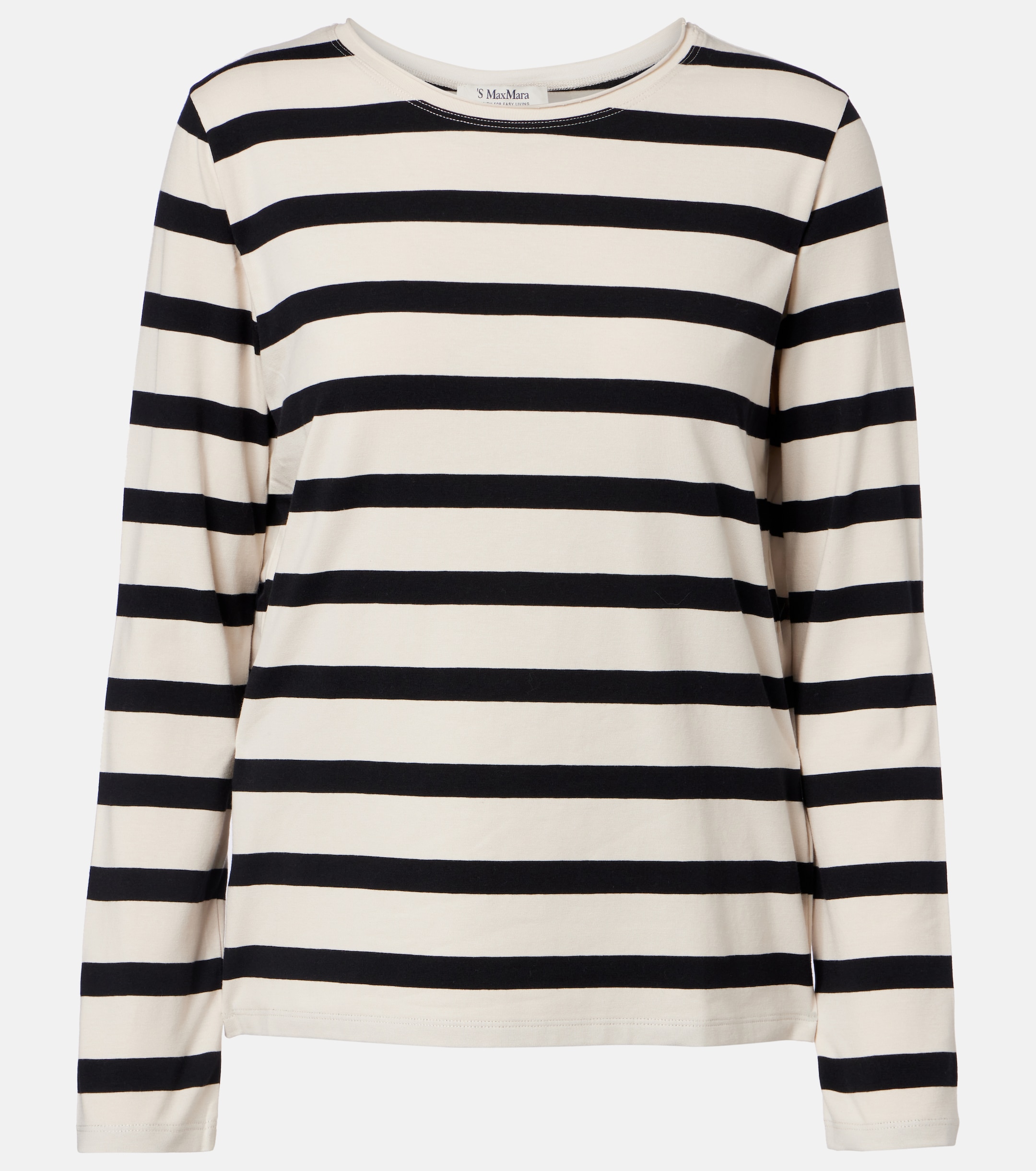 S Max Mara Divina striped cotton-blend jersey T-shirt