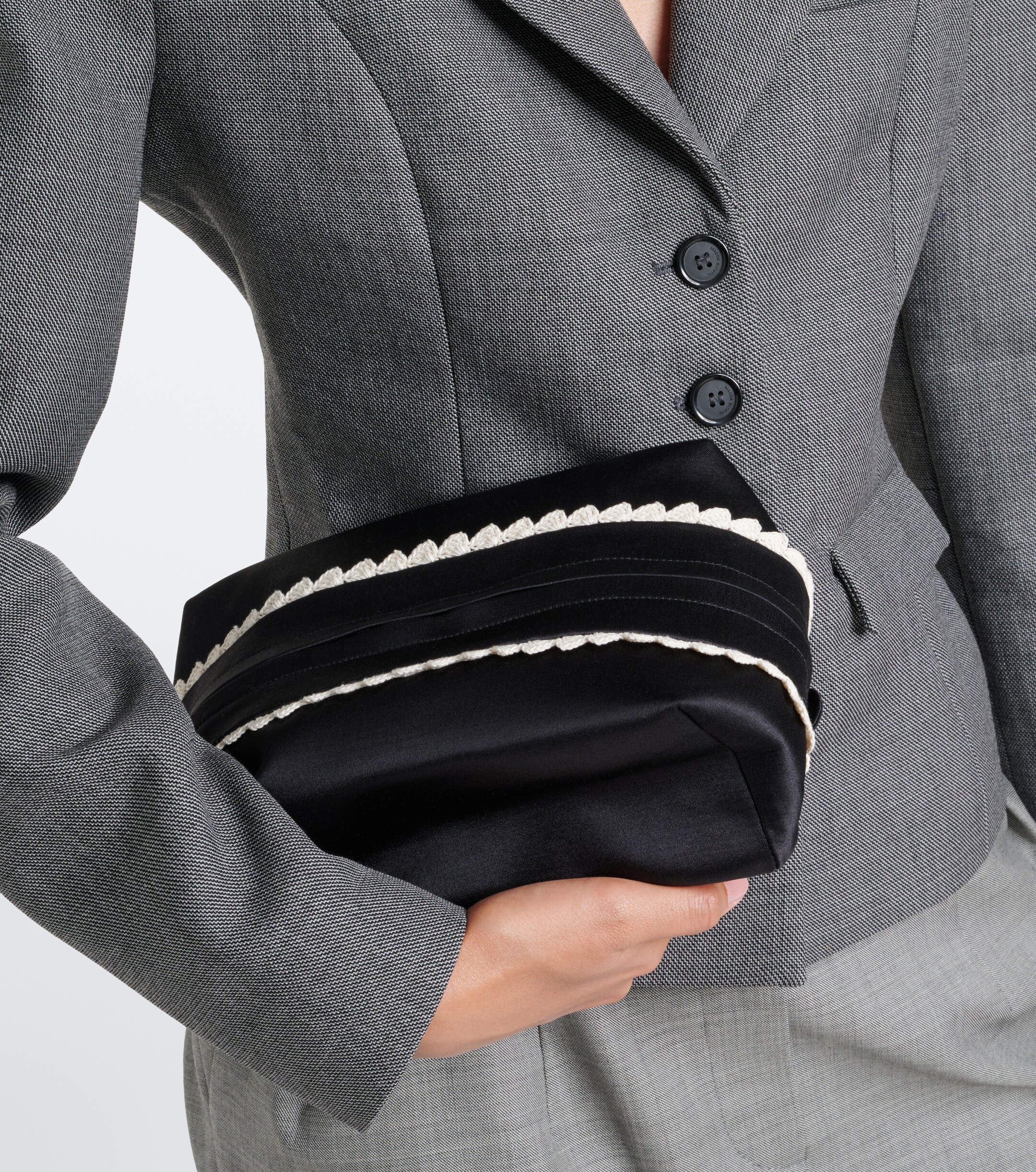 Magda Butrym Crochet-trimmed clutch