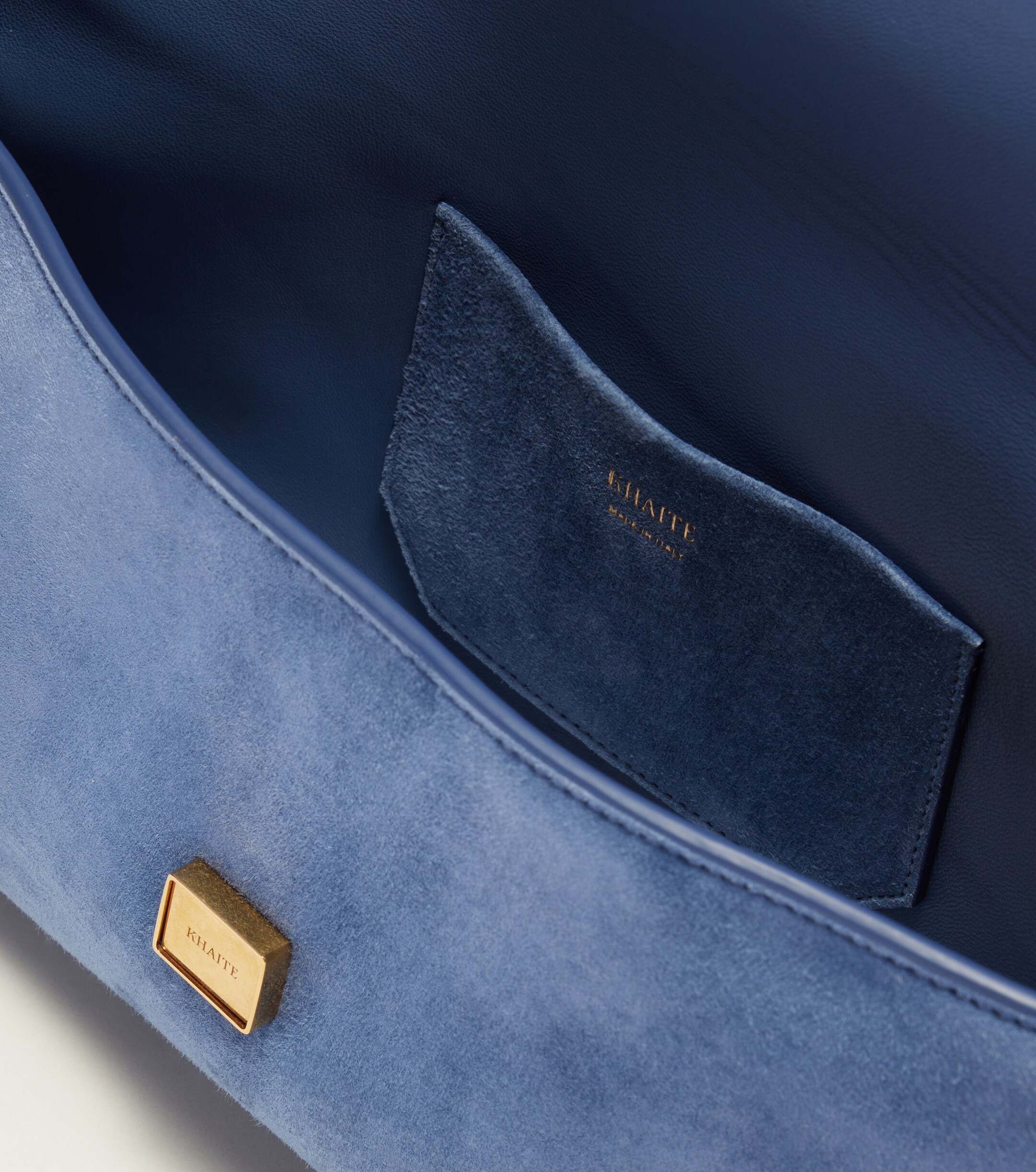 KHAITE Khaite Audrey Medium suede clutch