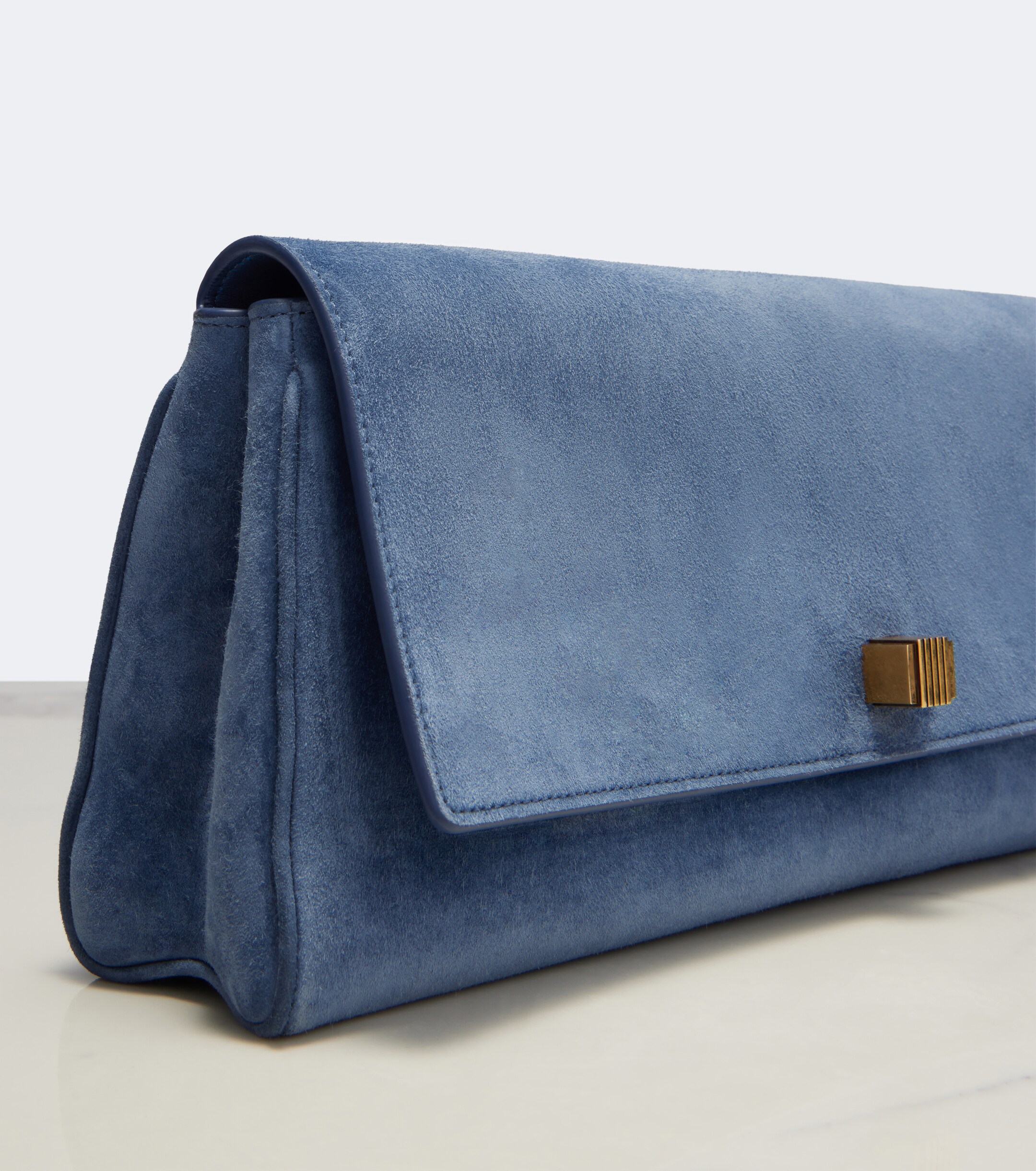 KHAITE Khaite Audrey Medium suede clutch