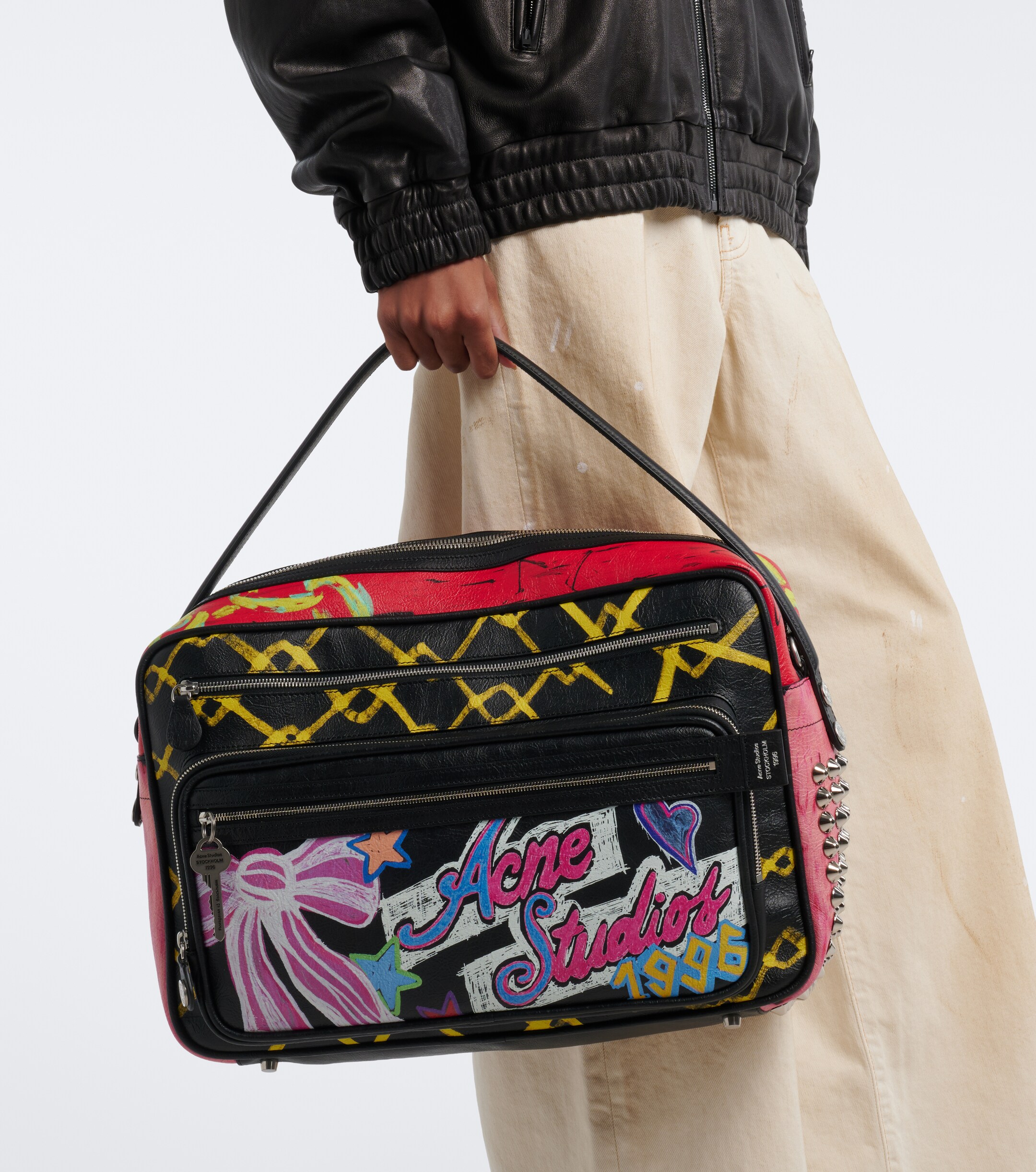Acne Studios Acne Studios Camero Camera printed leather shoulder bag