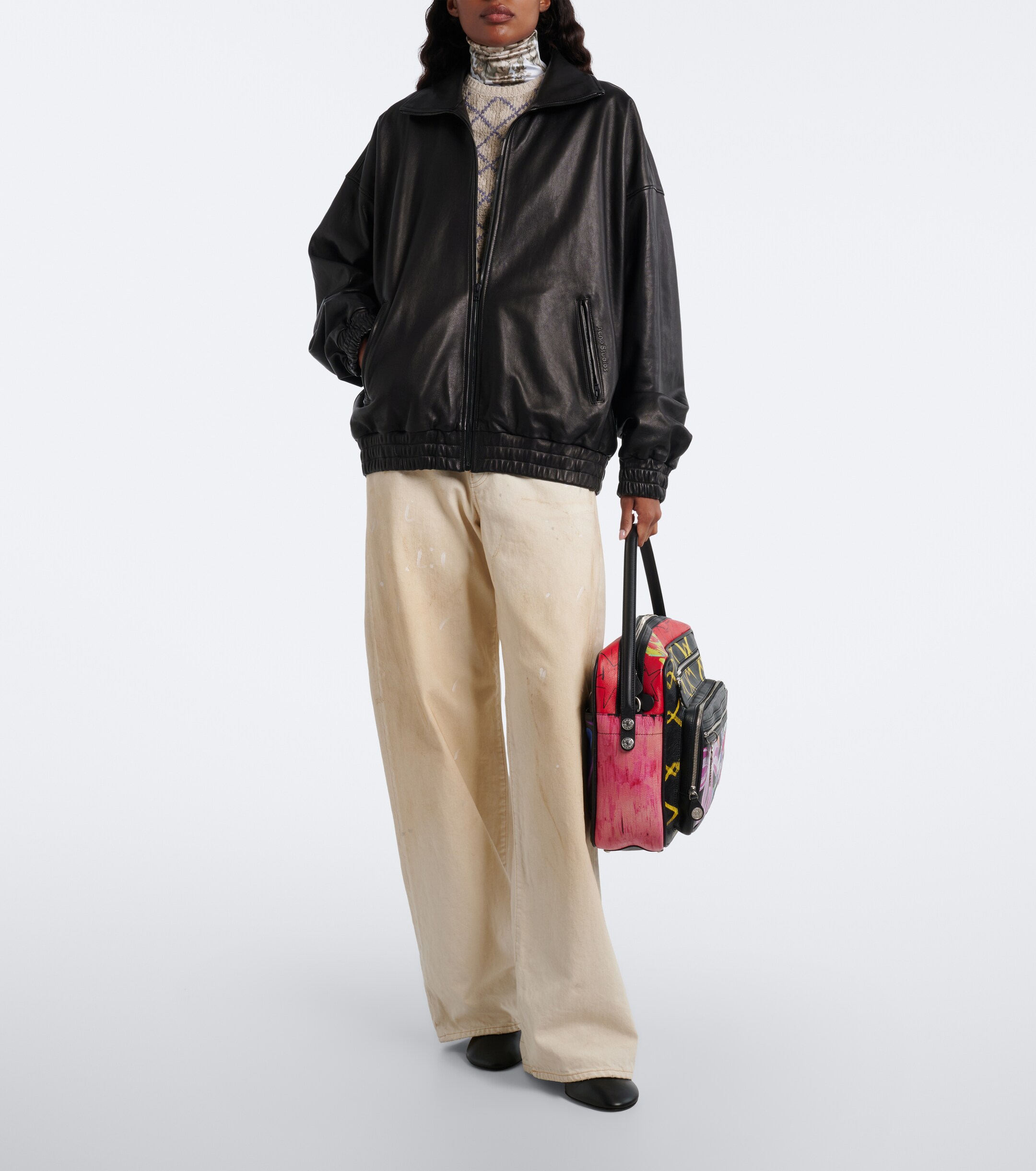 Acne Studios Acne Studios Camero Camera printed leather shoulder bag