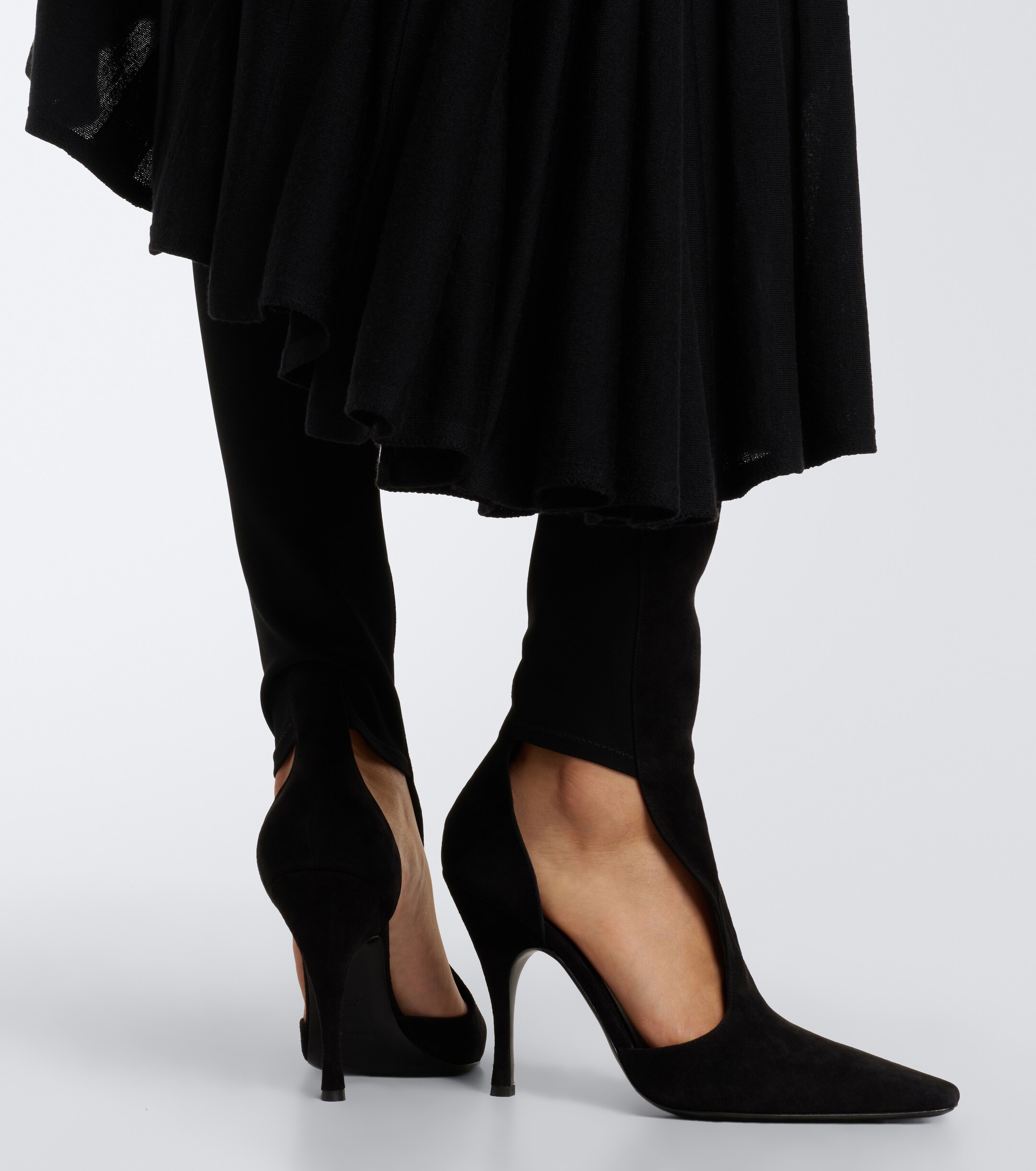 Alaïa Alaïa Cut-out suede knee-high boots