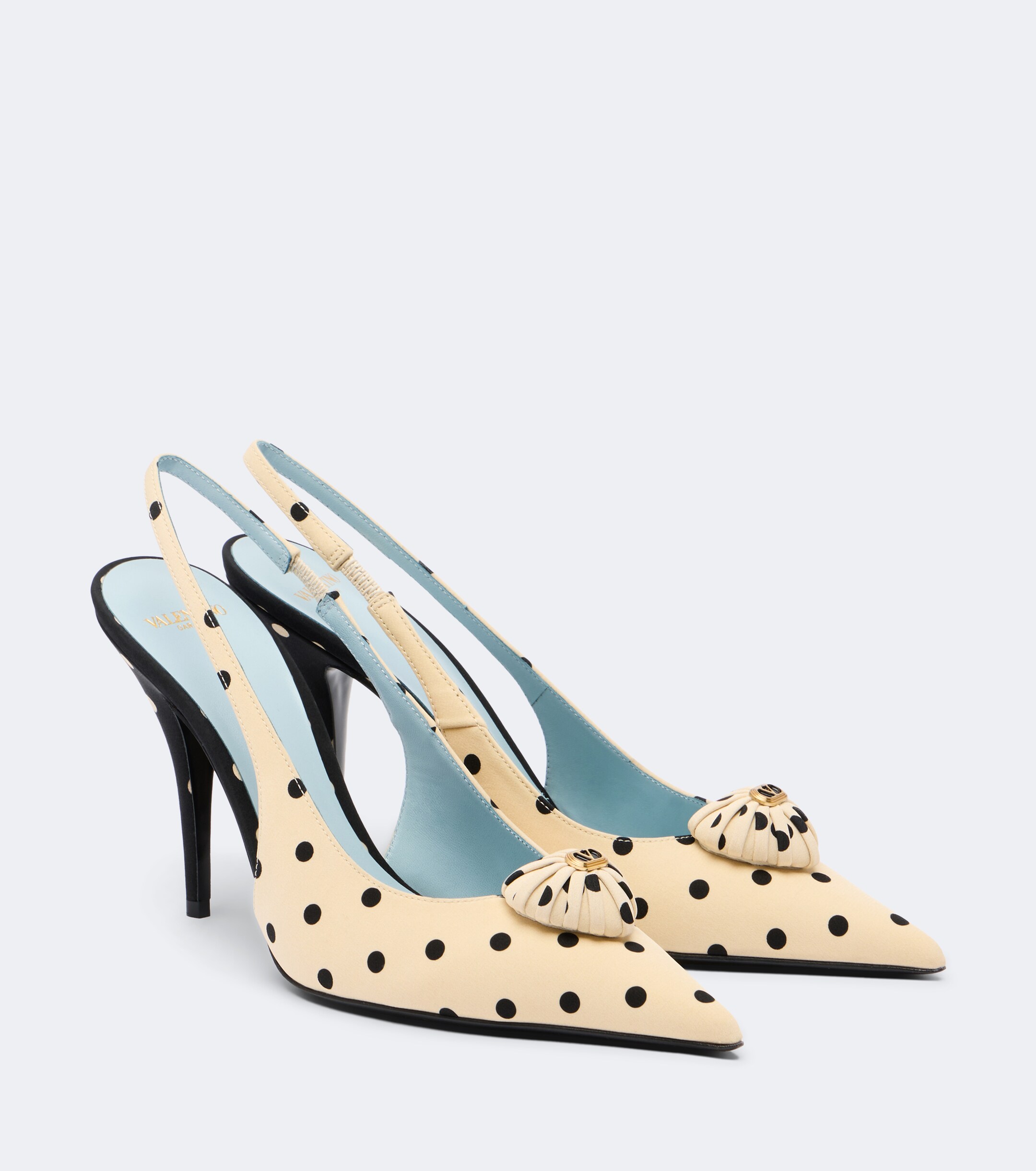 Valentino Garavani Valentino Garavani Caur Royal polka-dot slingback pumps