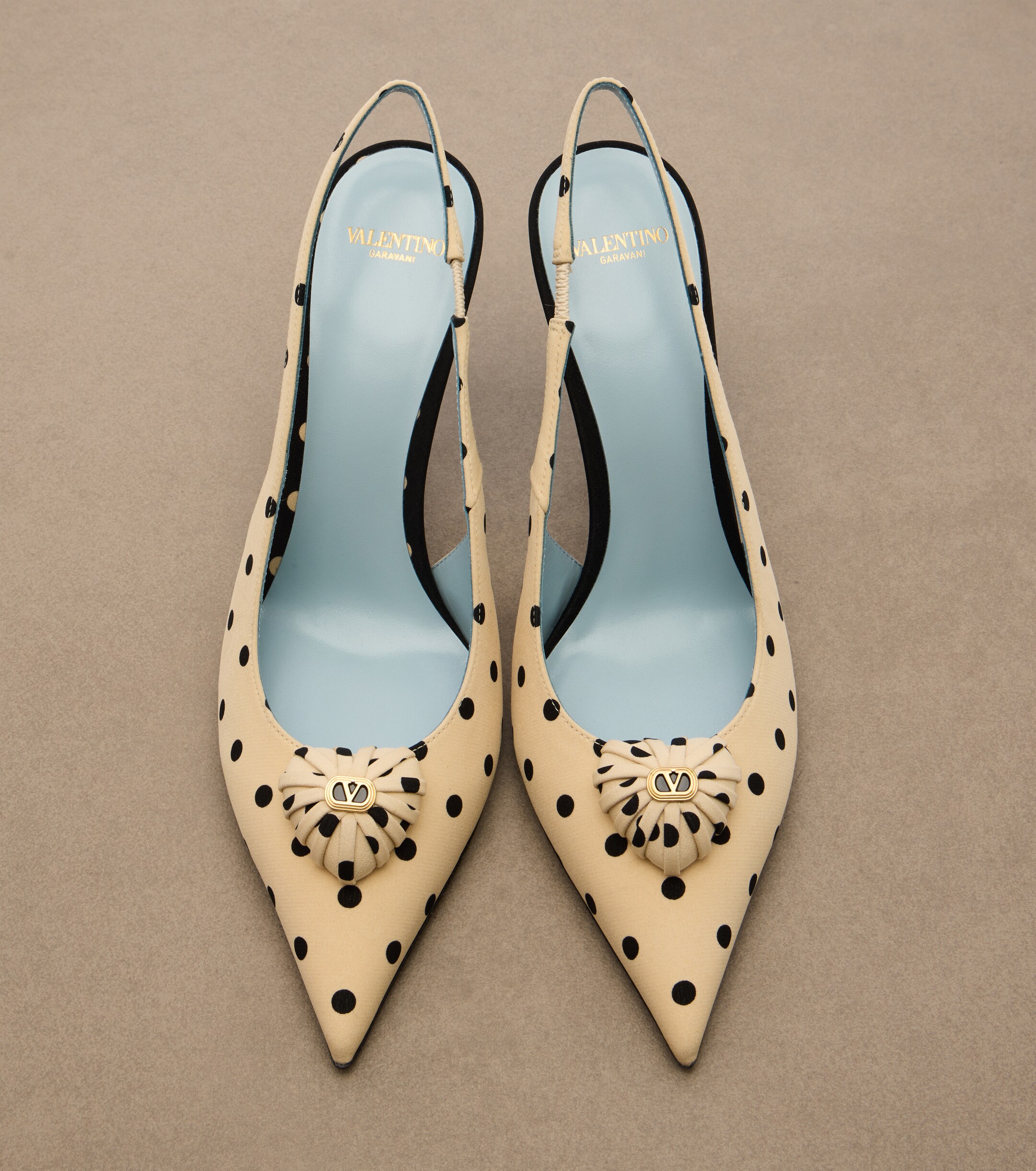 Valentino Garavani Valentino Garavani Caur Royal polka-dot slingback pumps