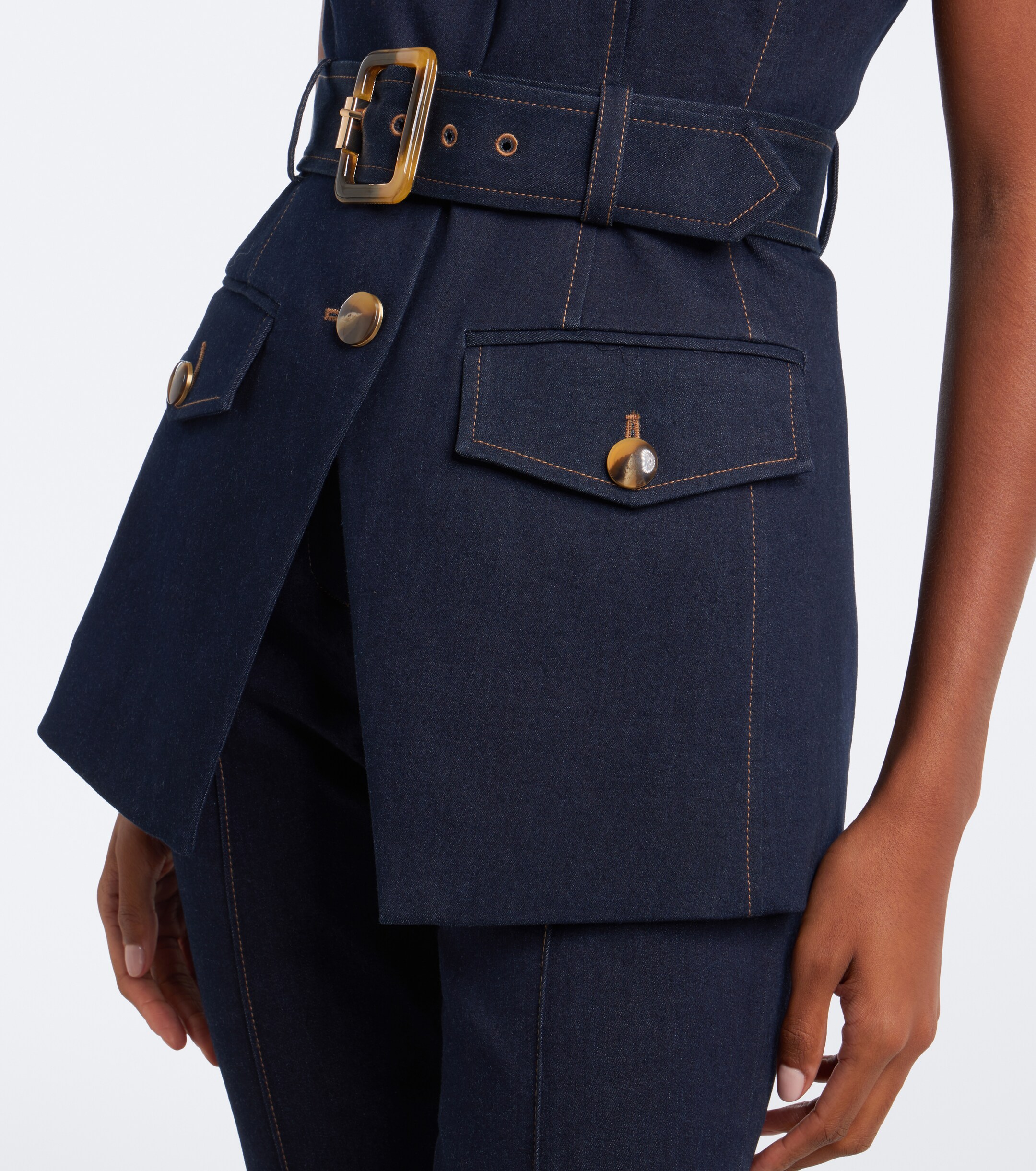 Veronica Beard Veronica Beard Becker belted denim vest