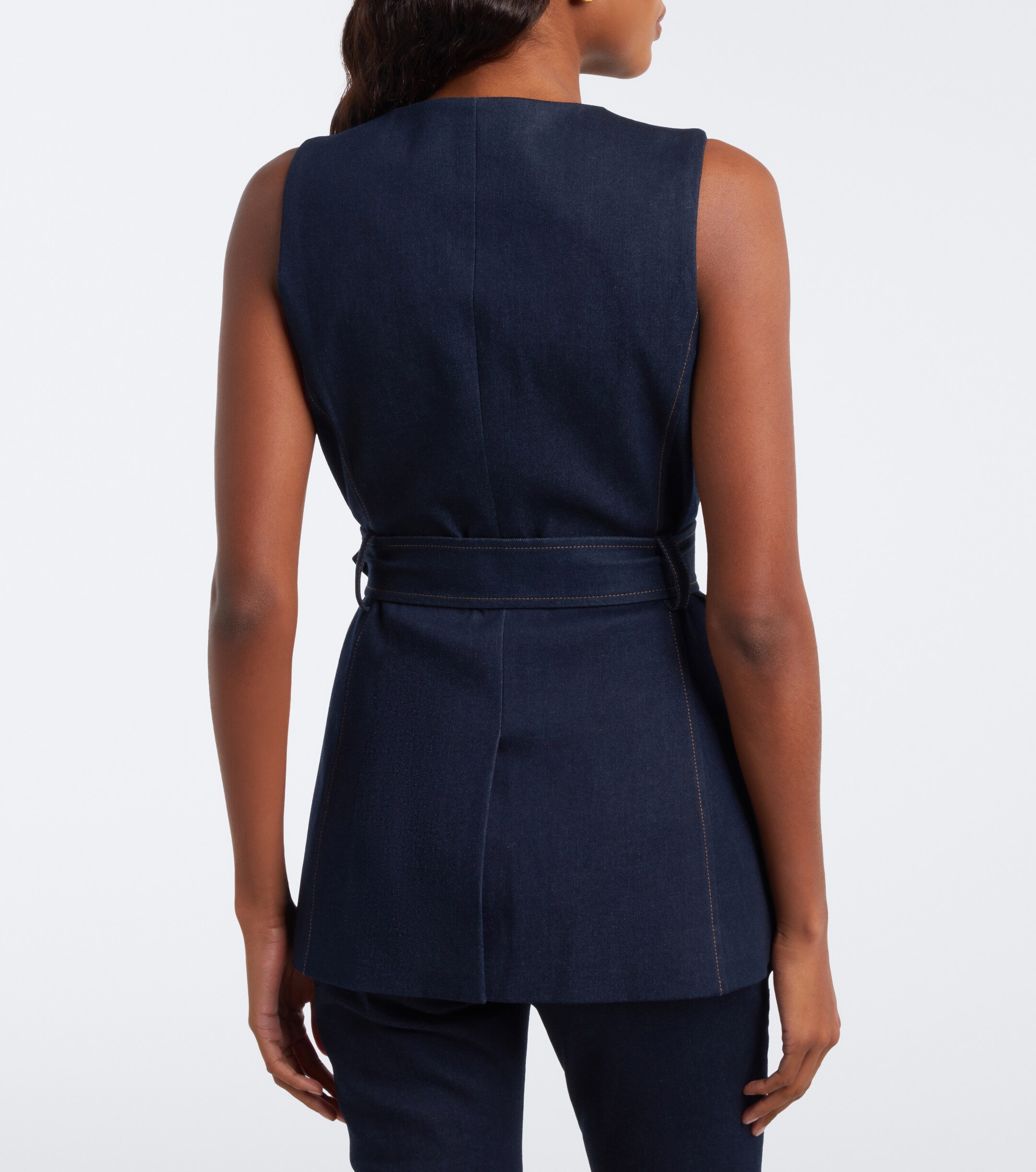 Veronica Beard Veronica Beard Becker belted denim vest